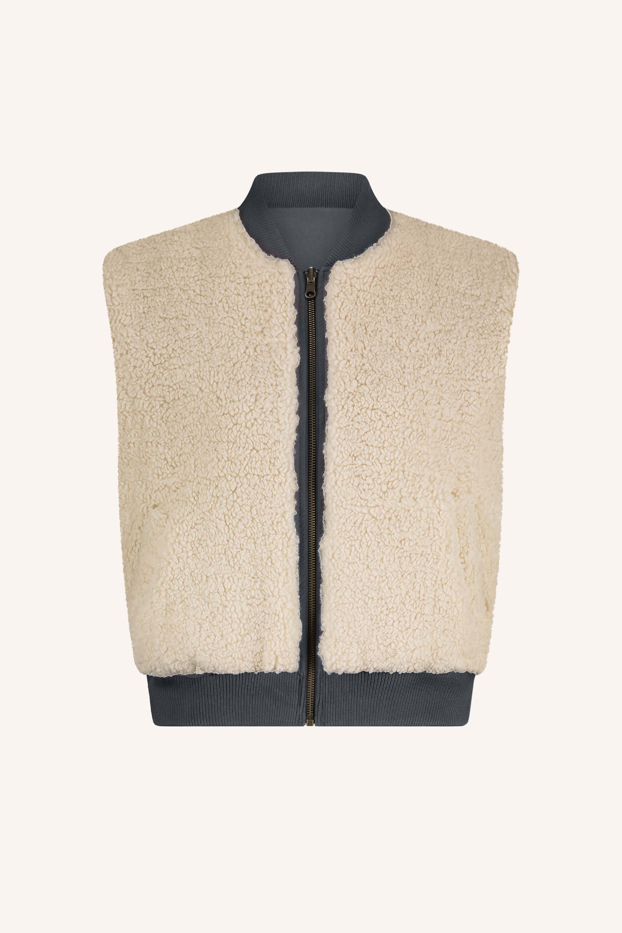 aleksi sleeveless jacket | charcoal - Image 7