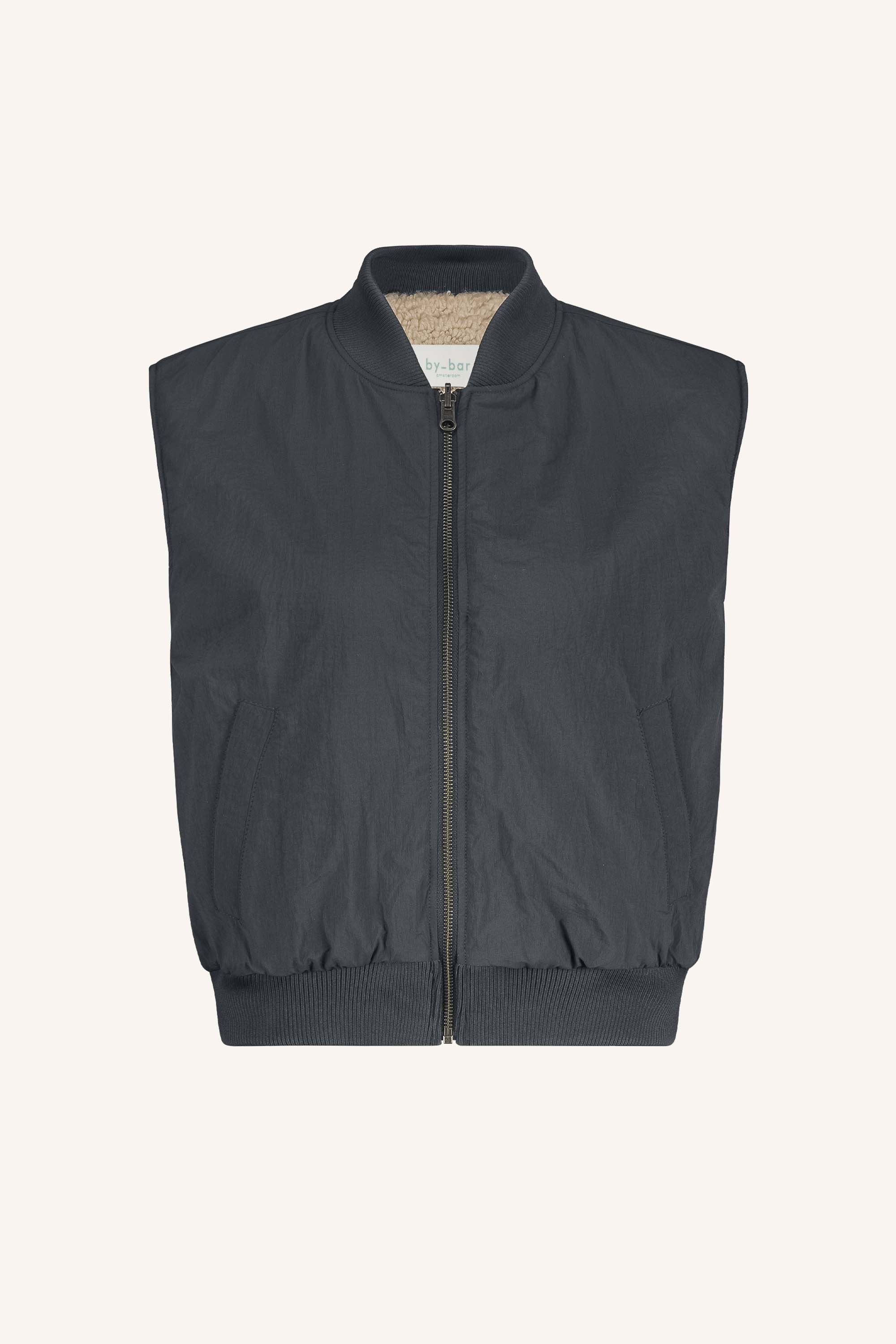 aleksi sleeveless jacket | charcoal - Image 8