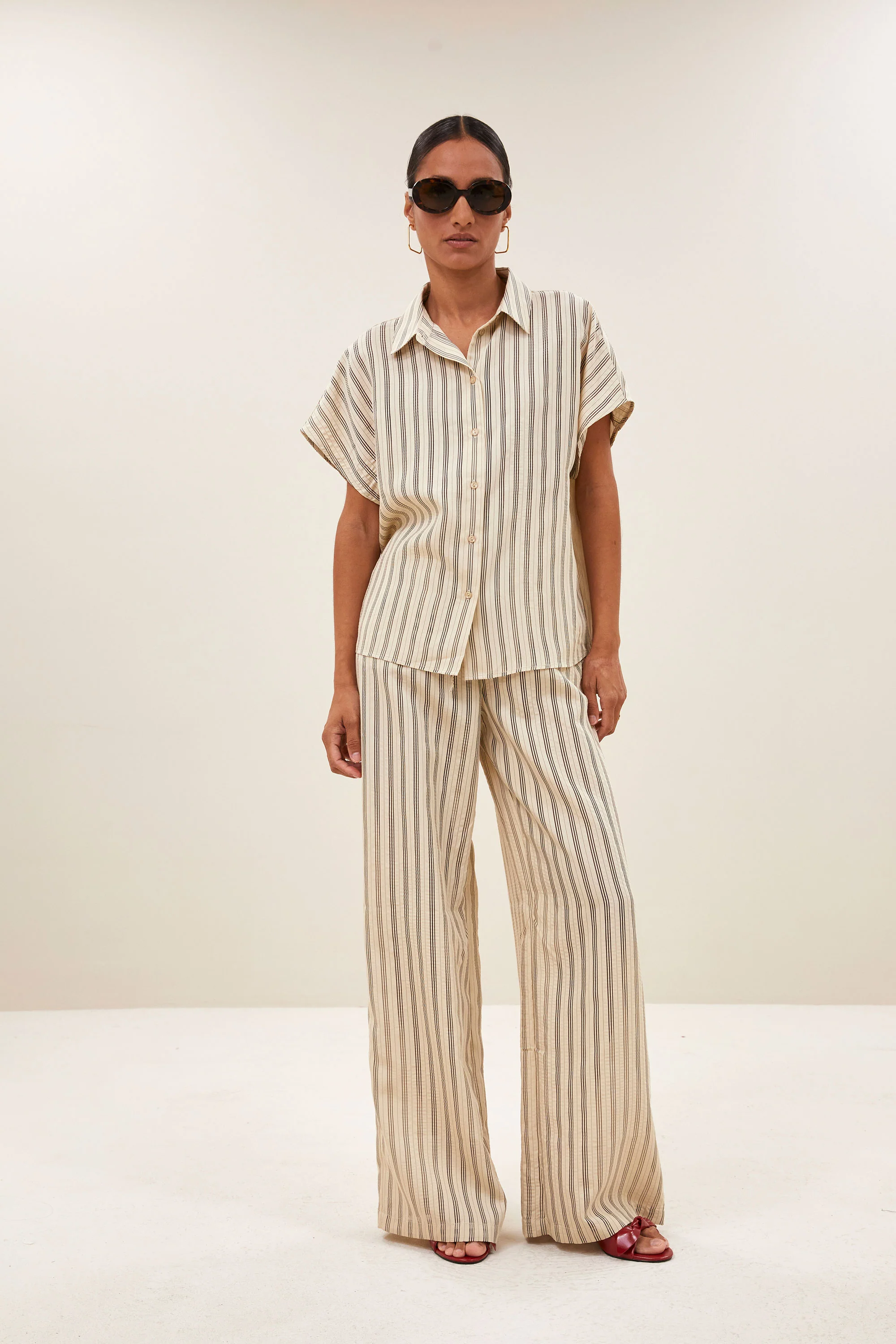 barley seer stripe blouse | jet black stripe - Image 3