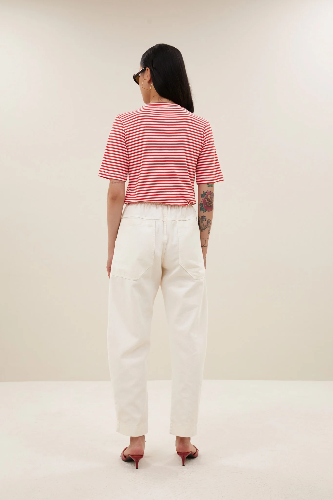 basic ss stripe shirt | lollipop stripe - Image 4