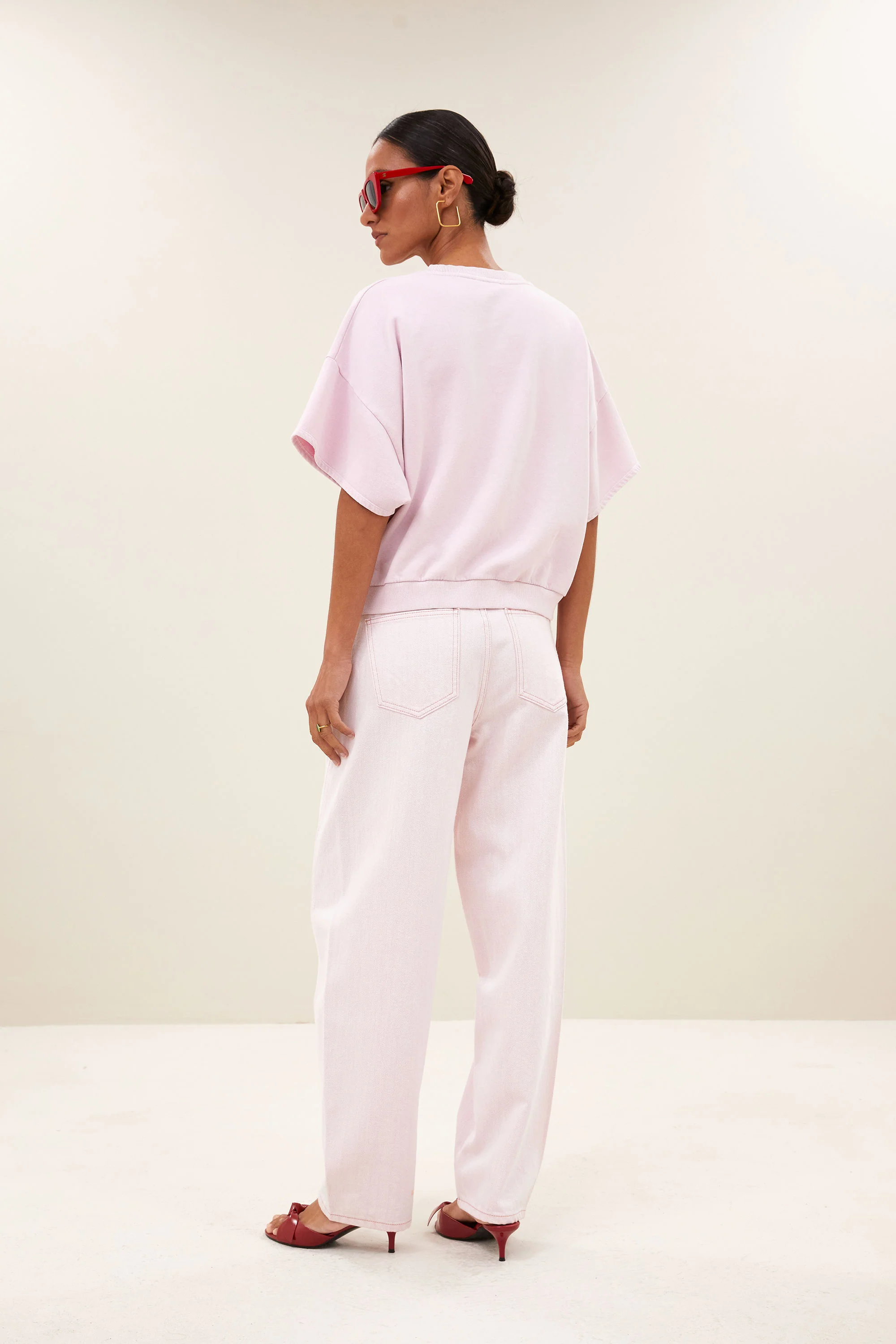 begum slub jeans | light pink - Image 3