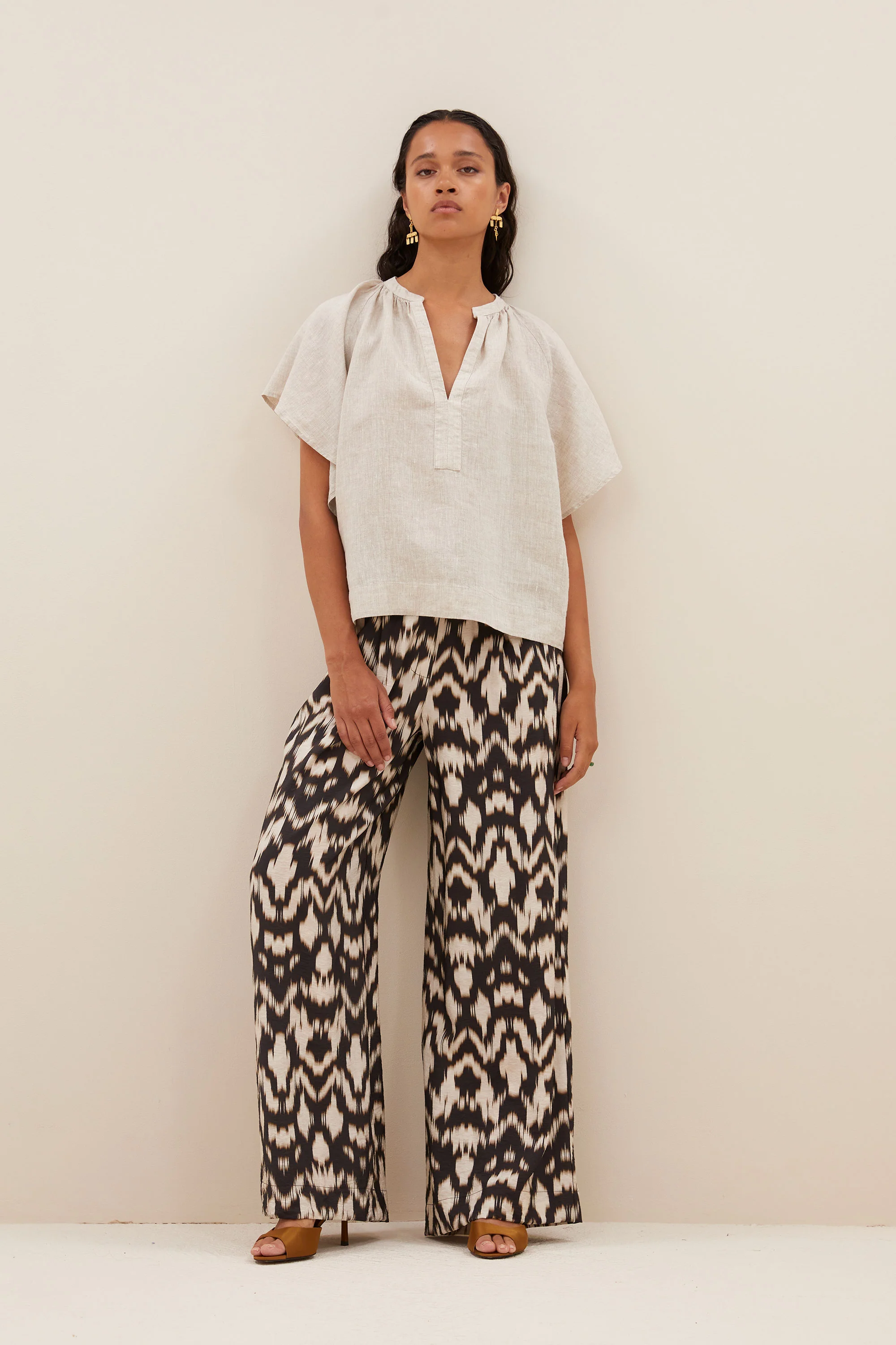 benji brown batik pants | brown batik - Image 4