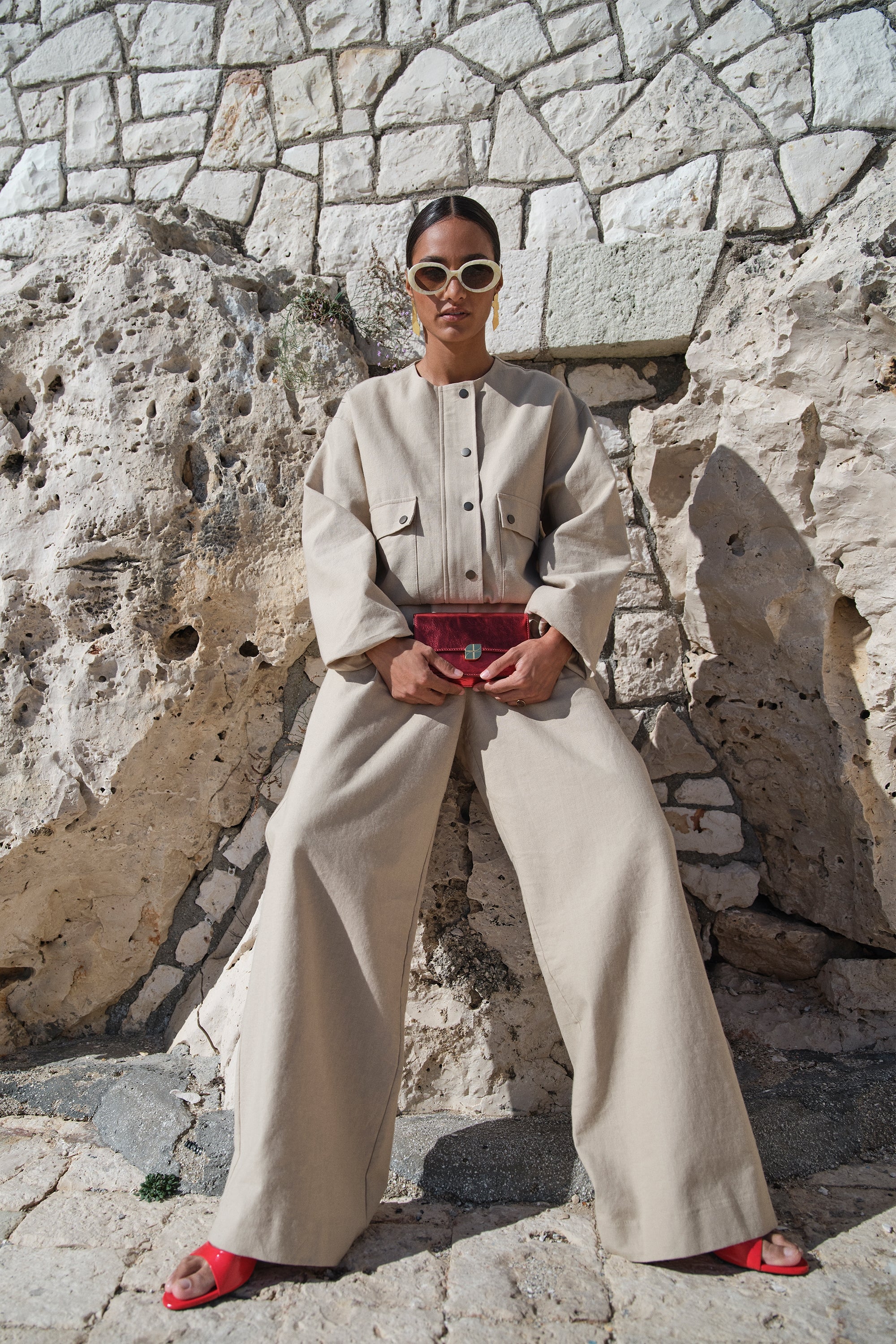 benji canvas pants | dark sand - Image 3