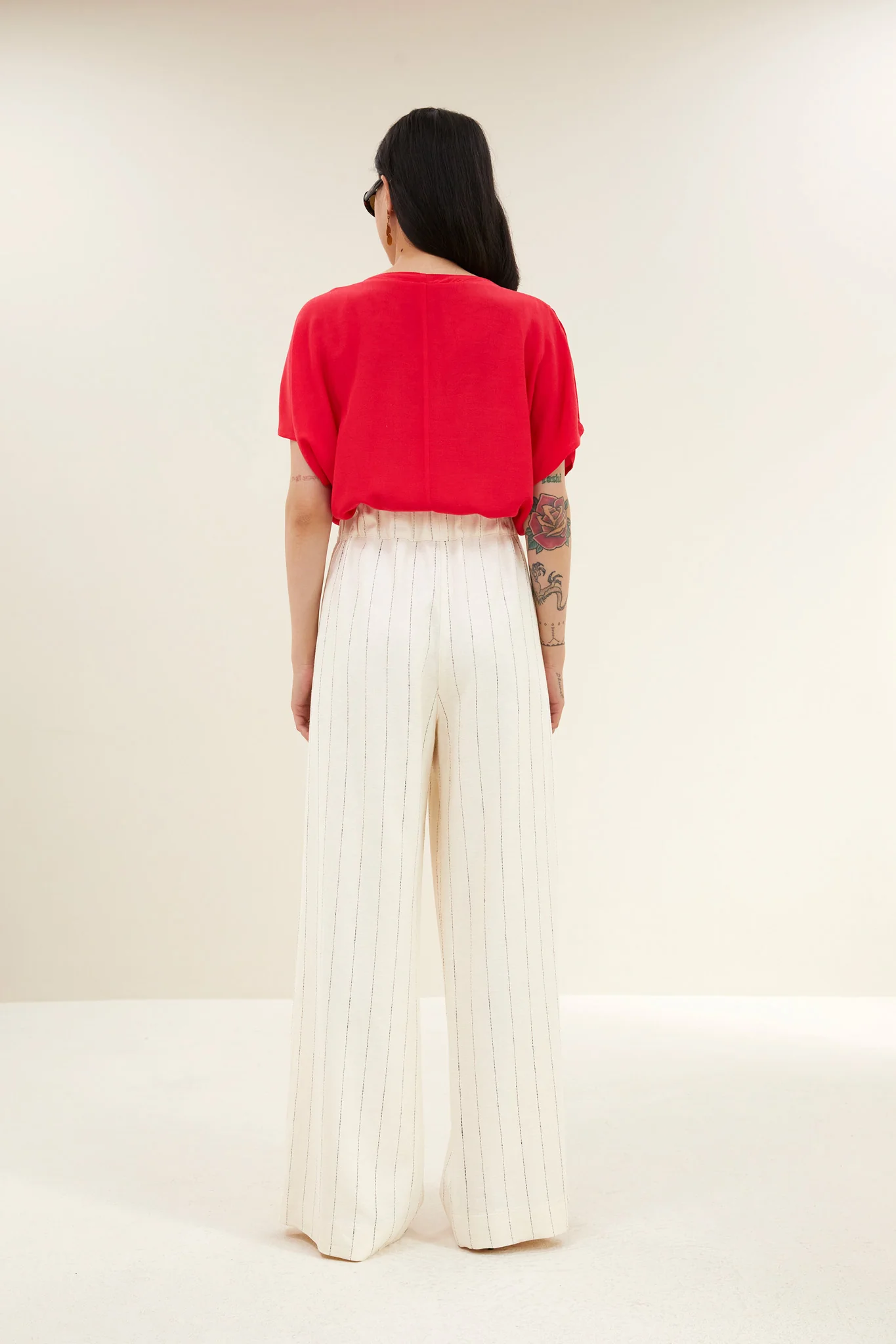benji pinstripe pants | black thin stripe - Image 4
