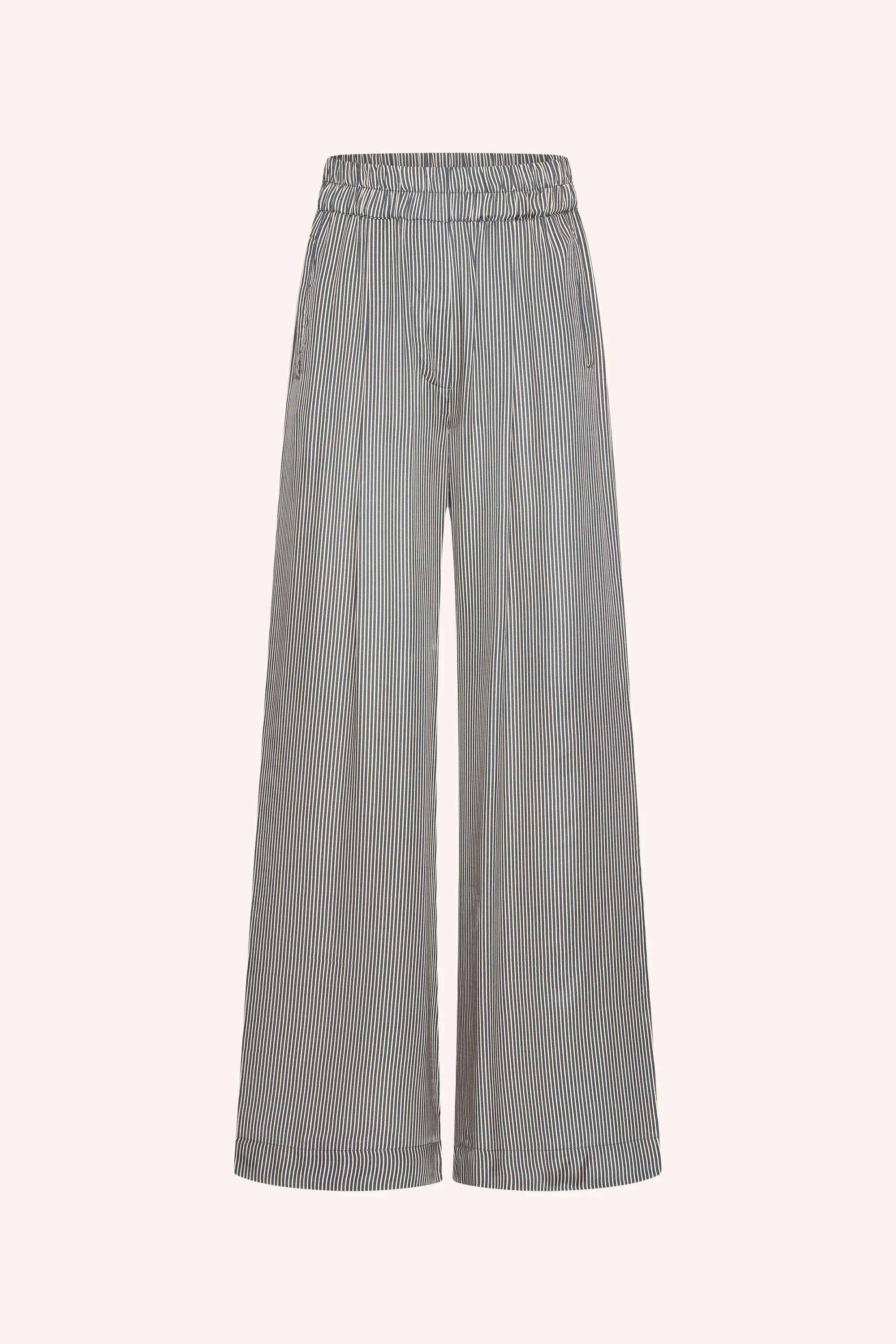 benji silky stripe pants | jet black stripe - Image 6