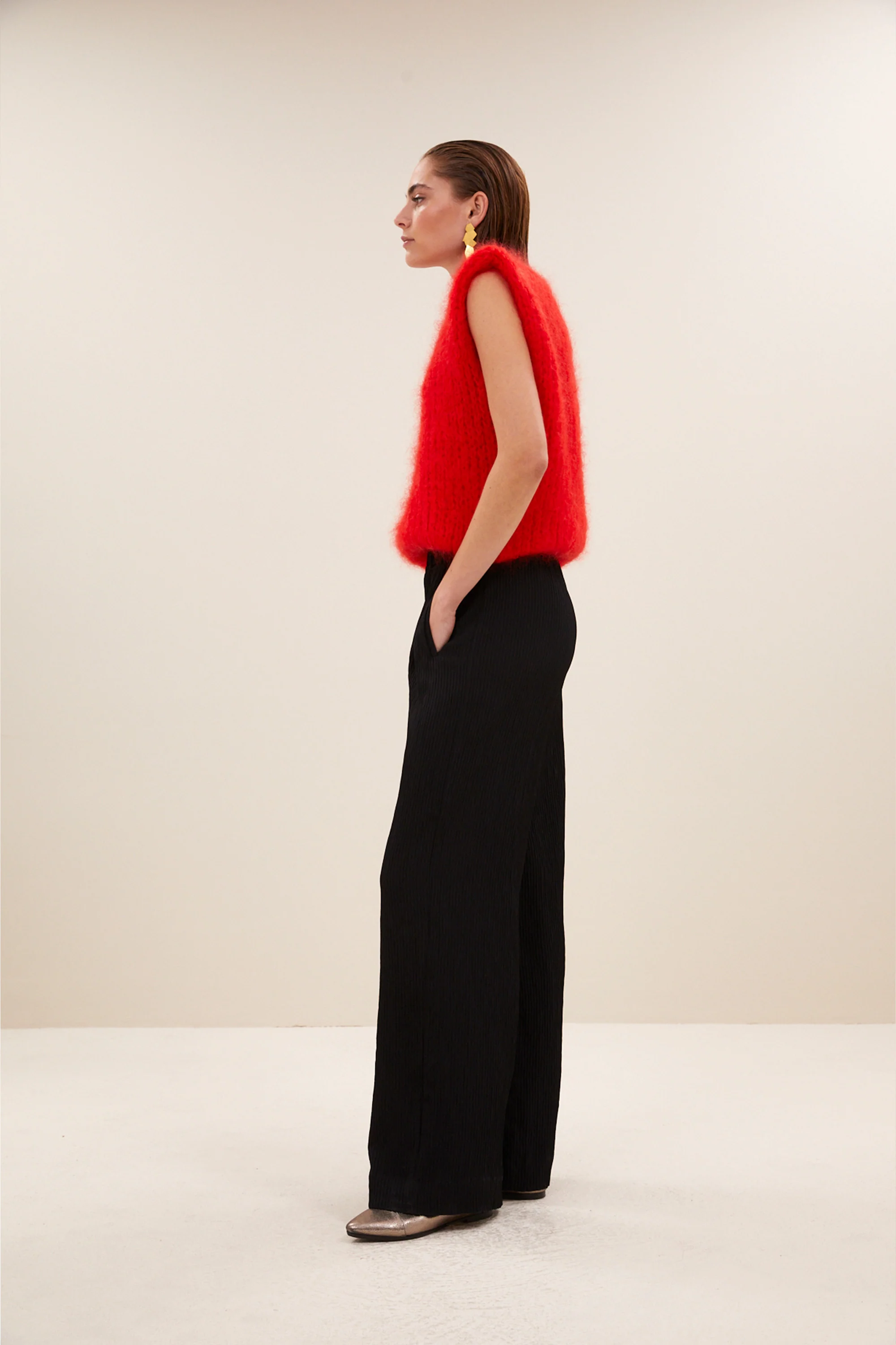 benji structure stripe pants | jet black - Image 3