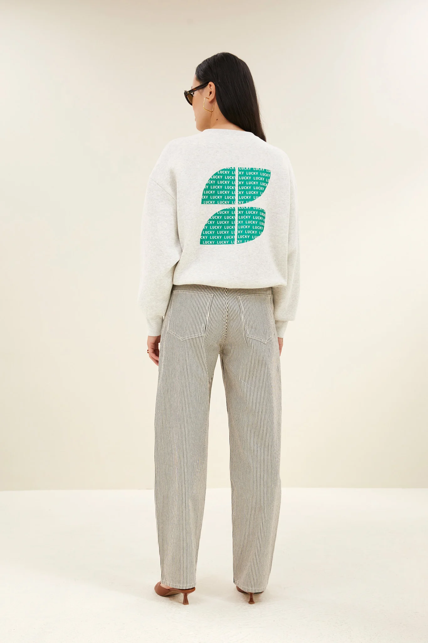 bibi clover sweater | light grey melee - Image 4