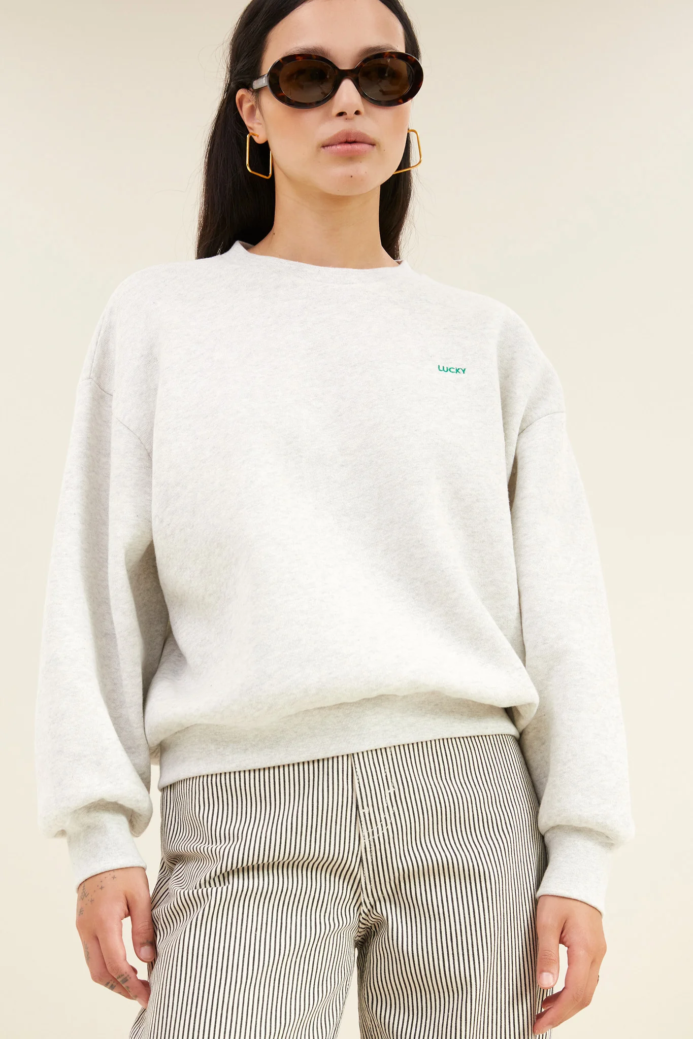 bibi clover sweater | light grey melee - Image 6