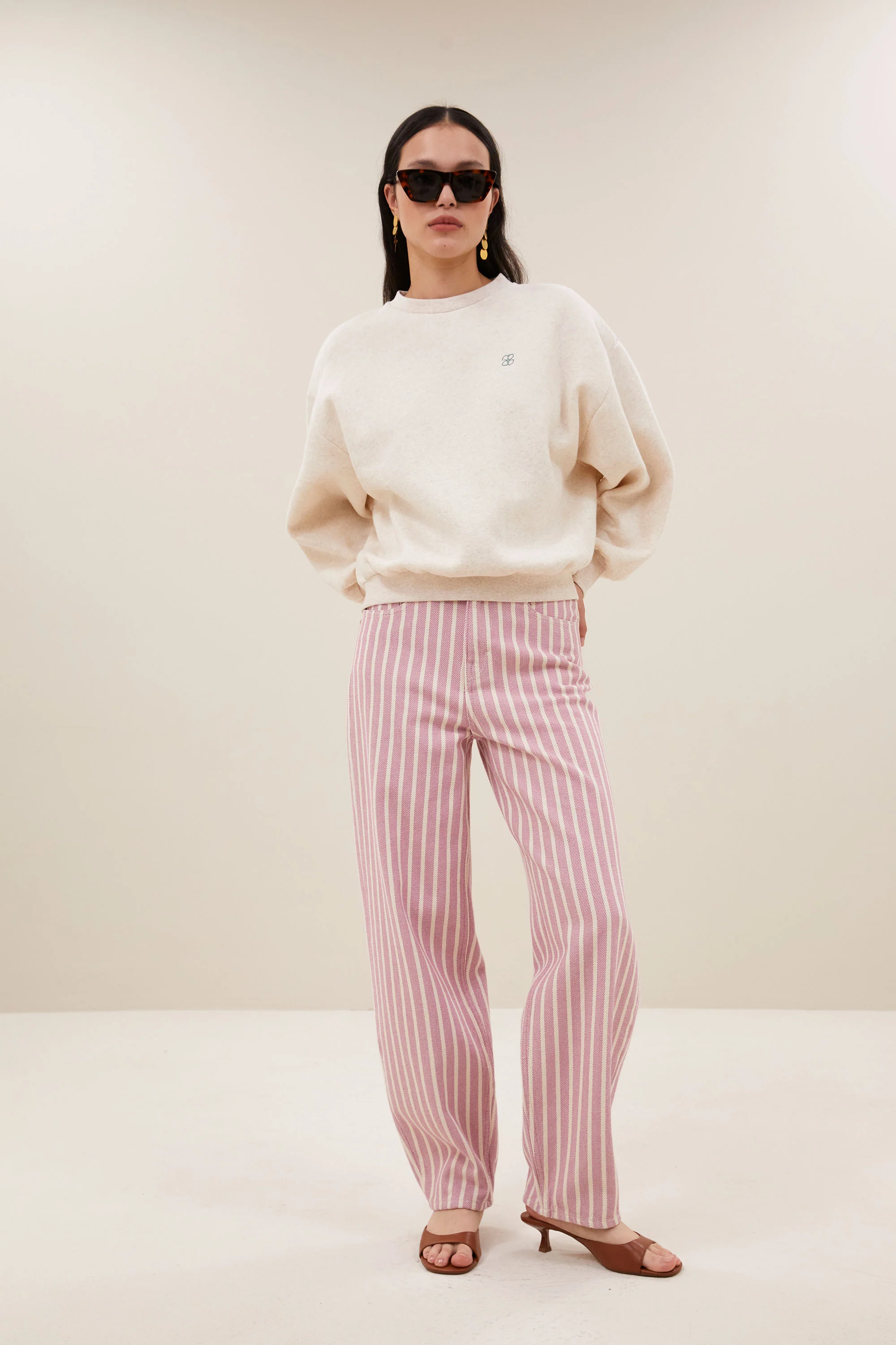 bibi melange lucky everyday sweater | oyster melee - Image 3