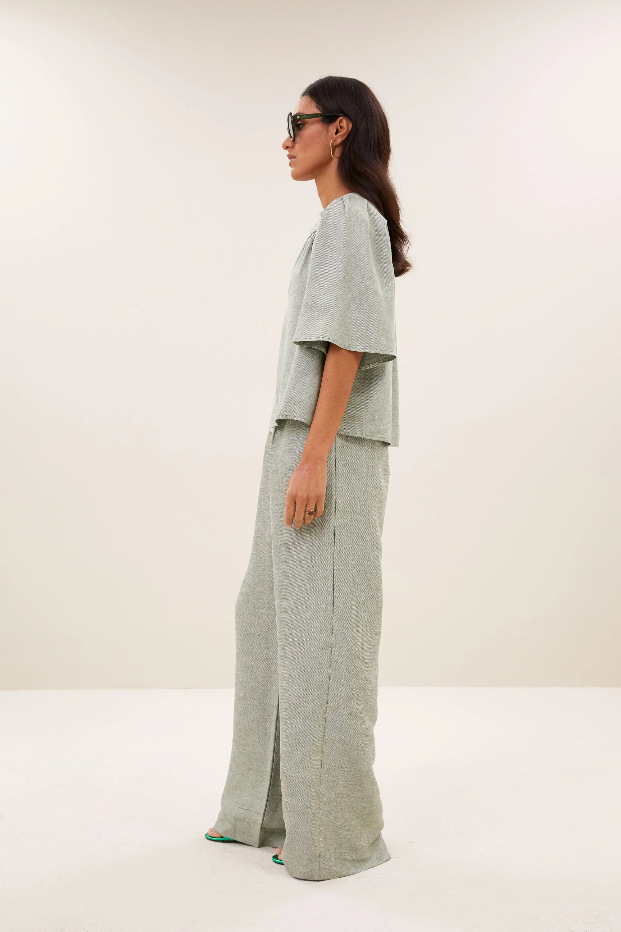 blake gloss blouse | light mint - Image 4
