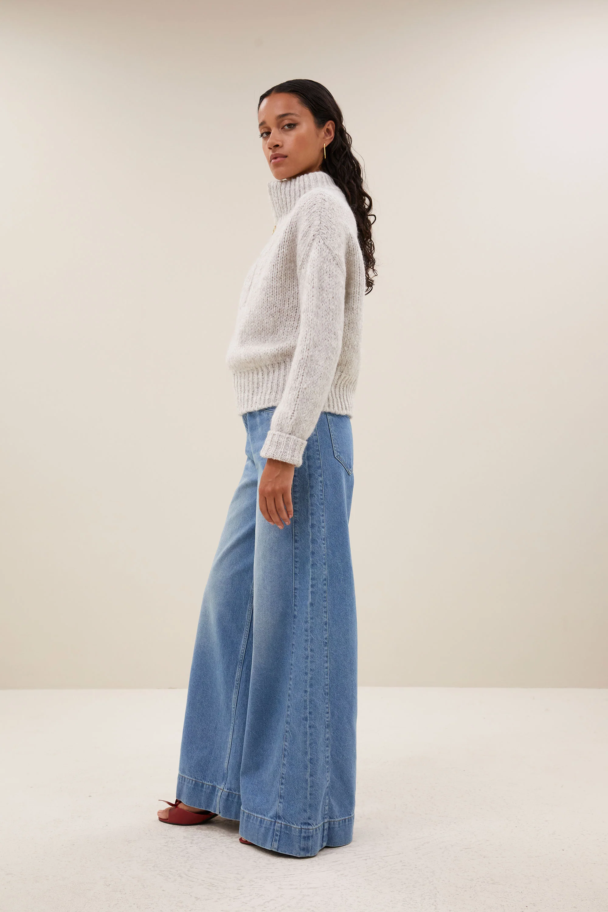 boxy beau pullover | stone grey - Image 4