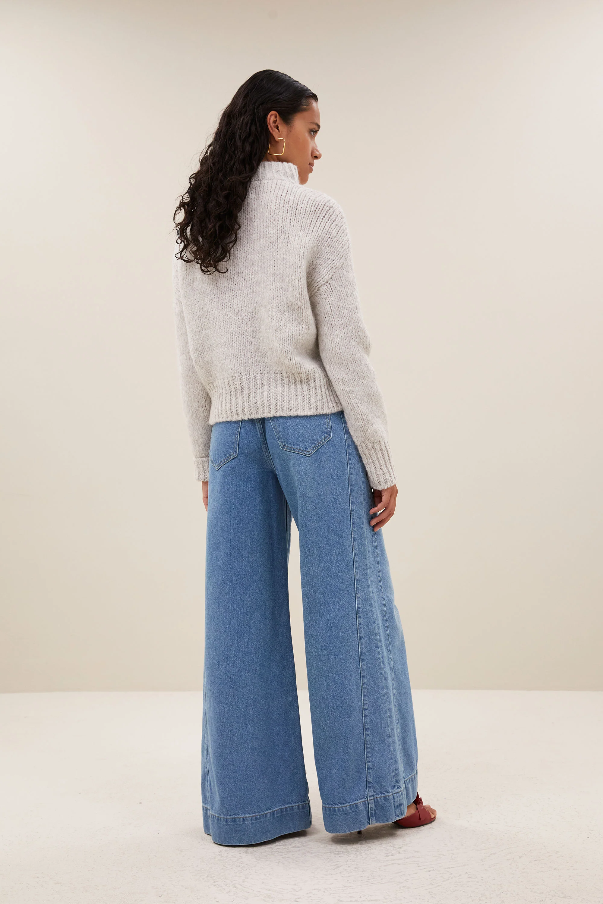 boxy beau pullover | stone grey - Image 5