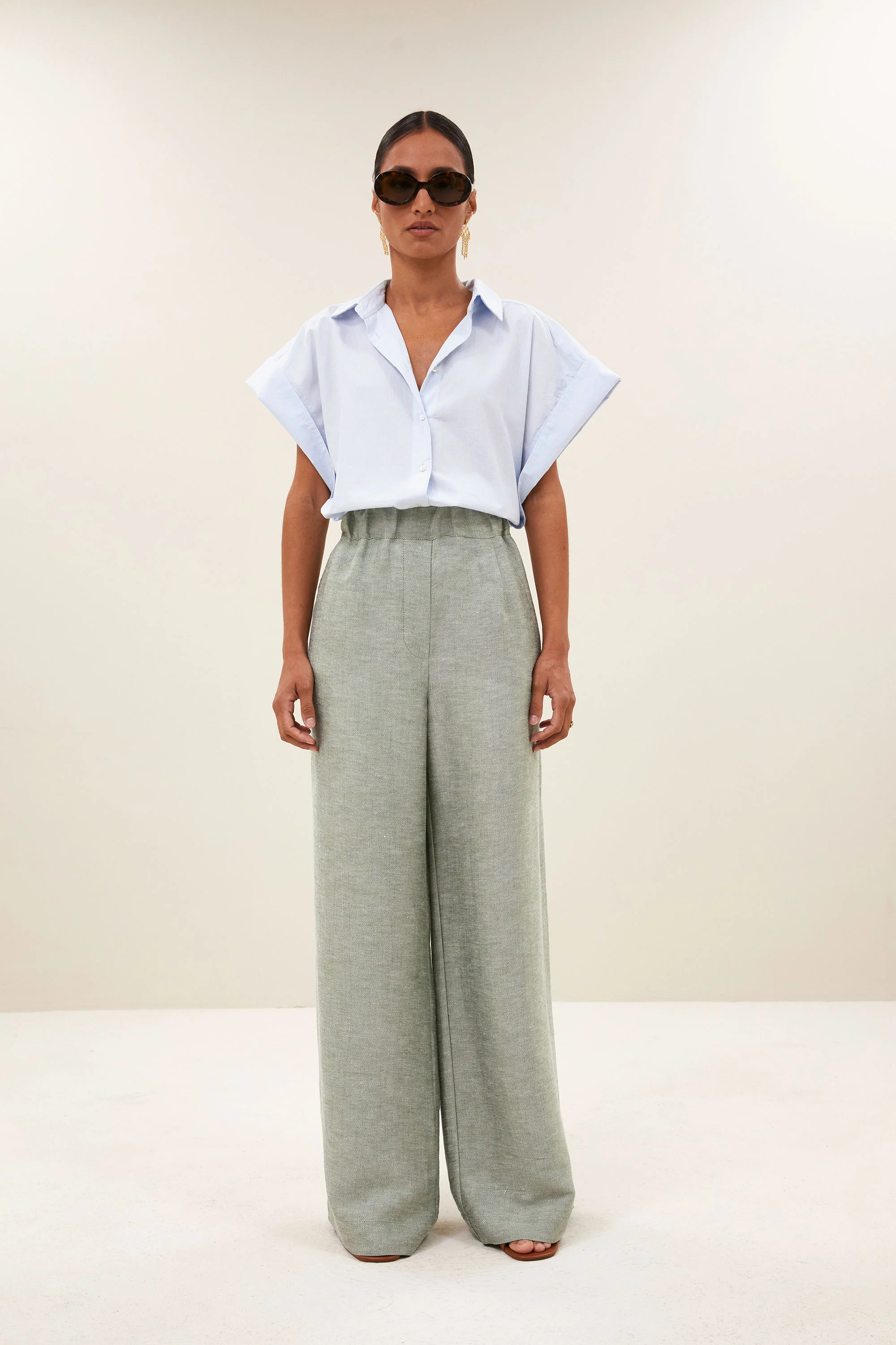celin gloss pants | light mint - Image 3