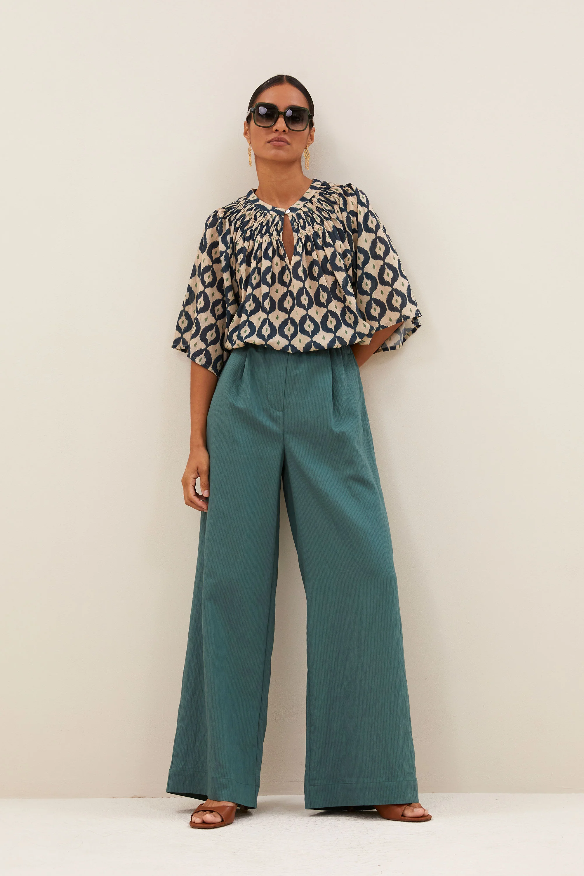 celin stripe pants | vintage green - Image 5