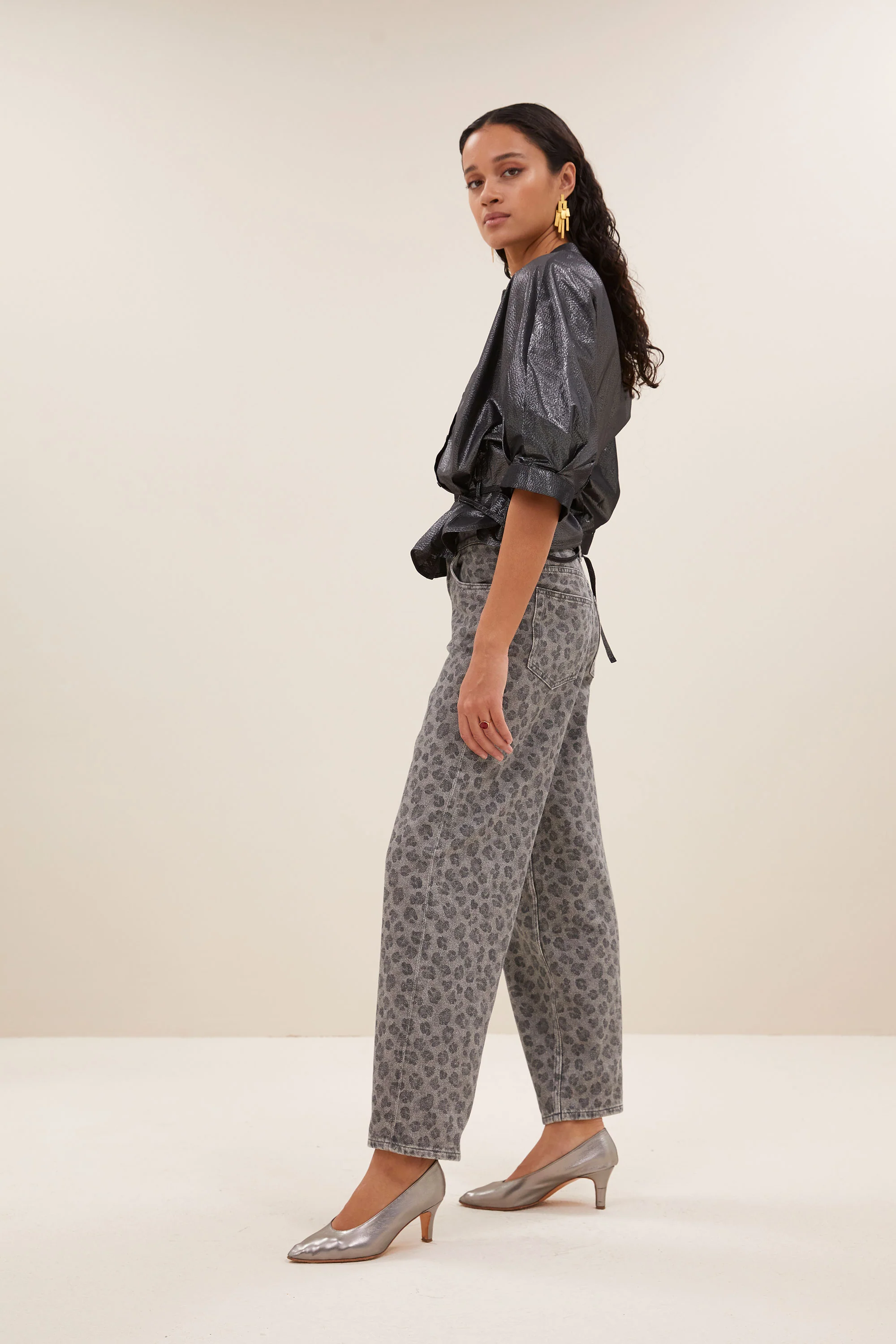 christi silver blouse | silver - Image 3