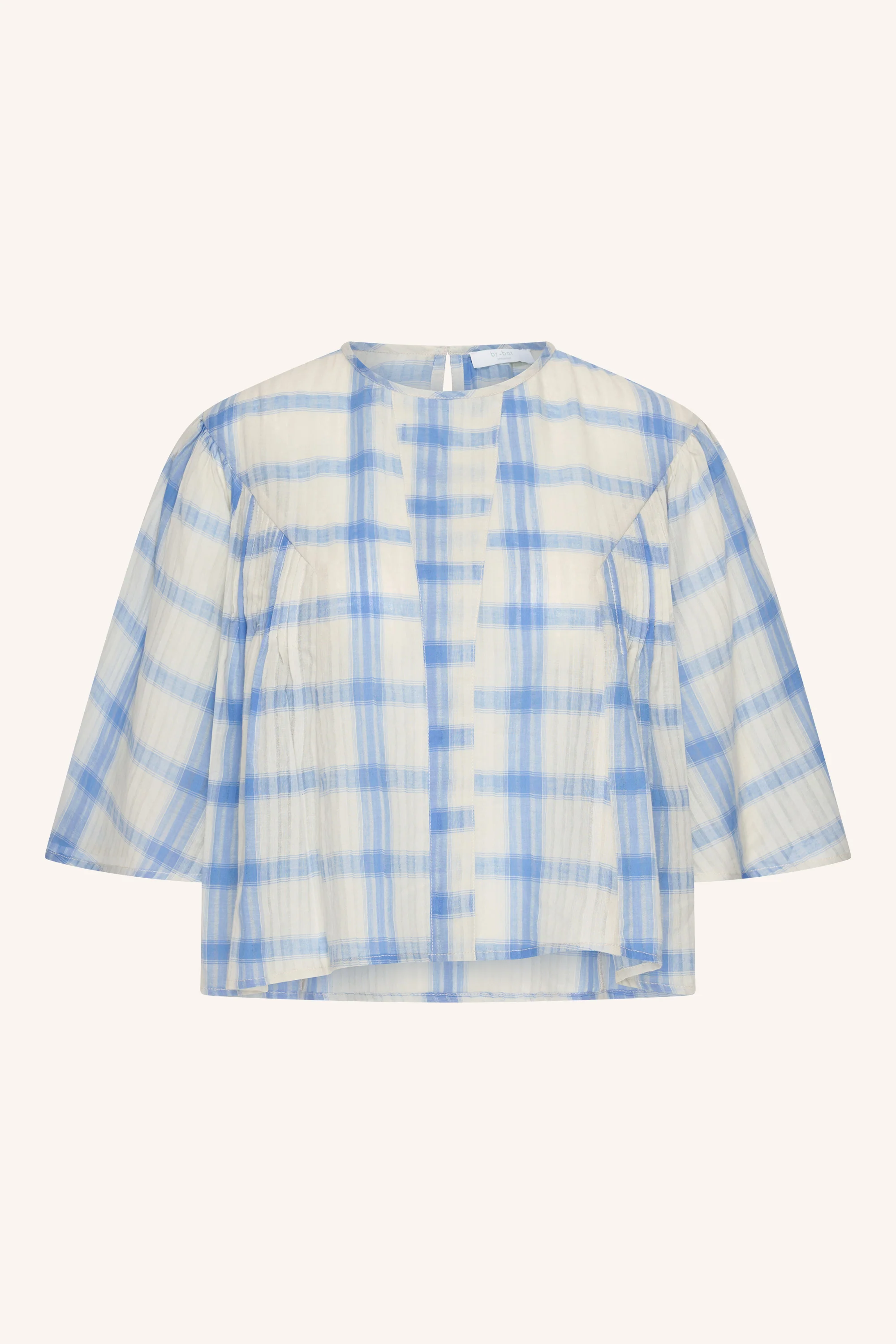 davin check blouse | light blue check - Image 6