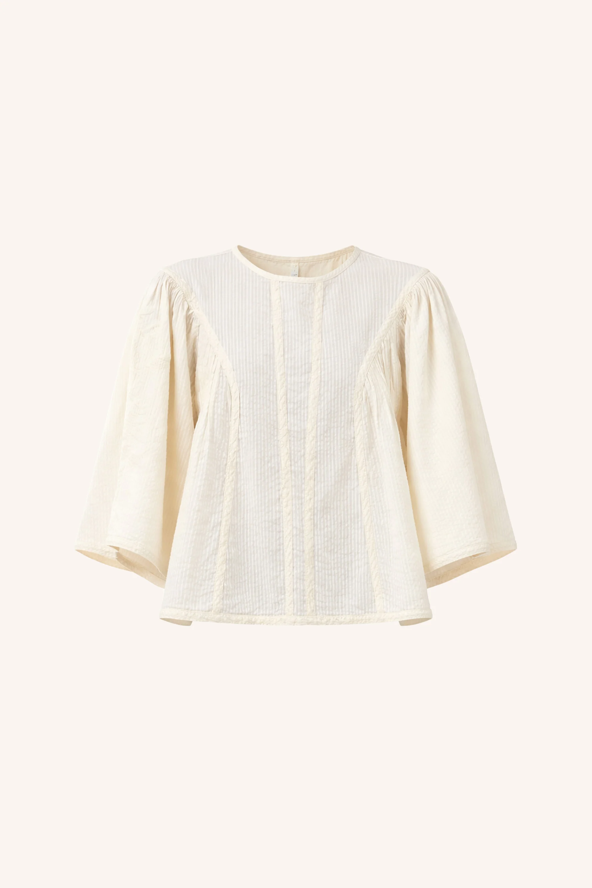davin seersucker blouse | off white - Image 8