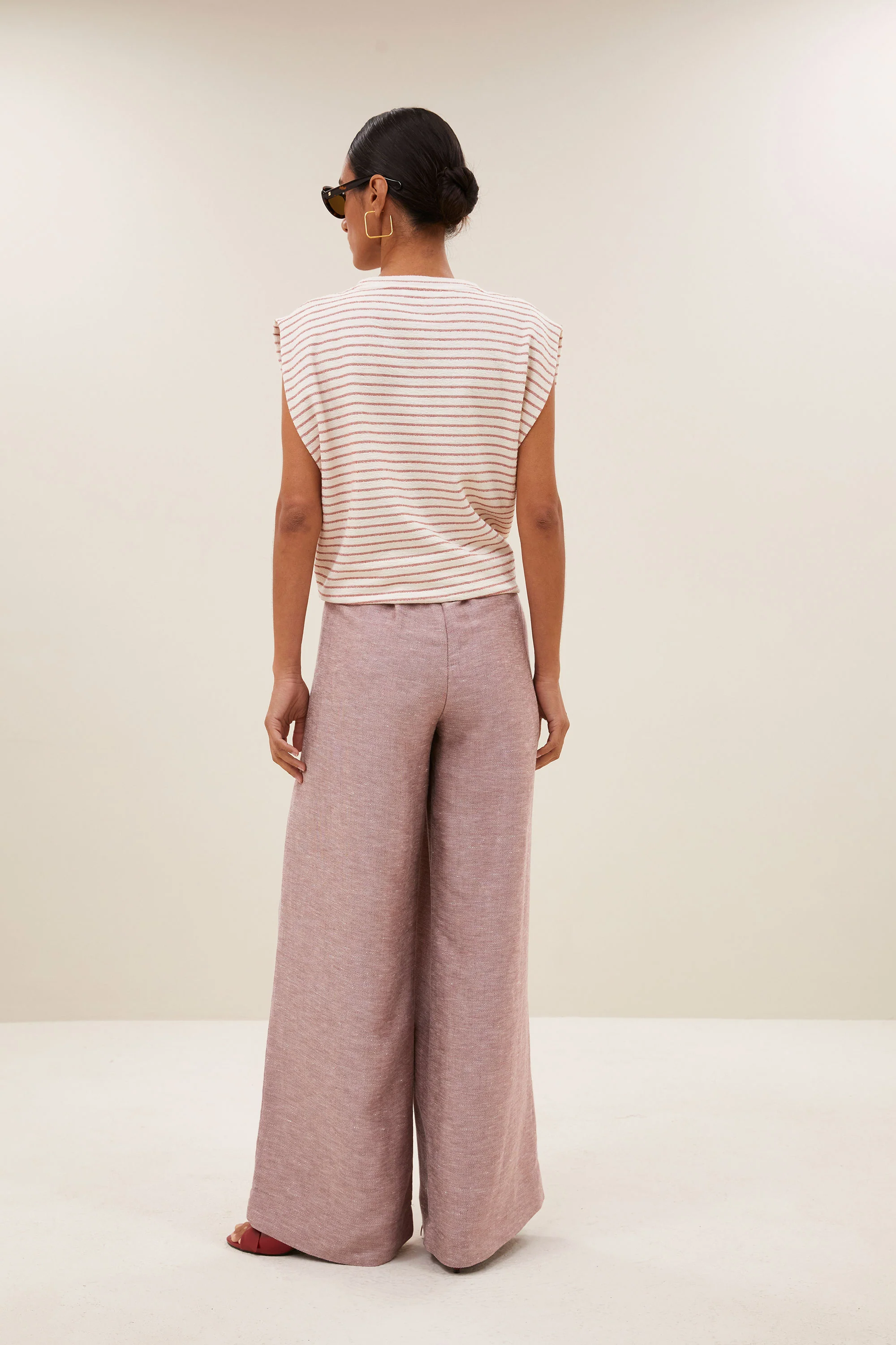 diede heavy jersey stripe top | sunset rose stripe - Image 4