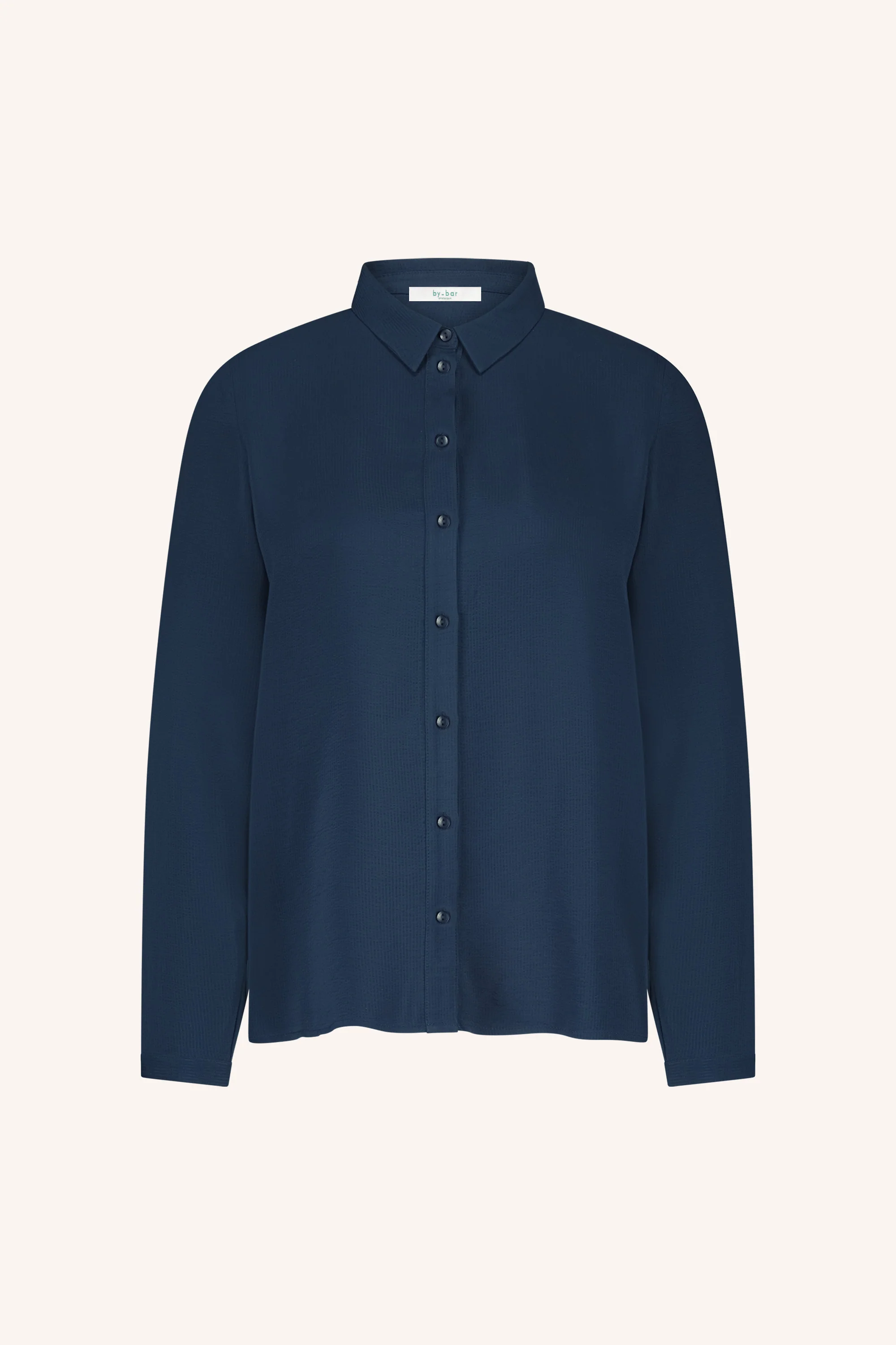 donna satin stripe blouse | evening blue - Image 7