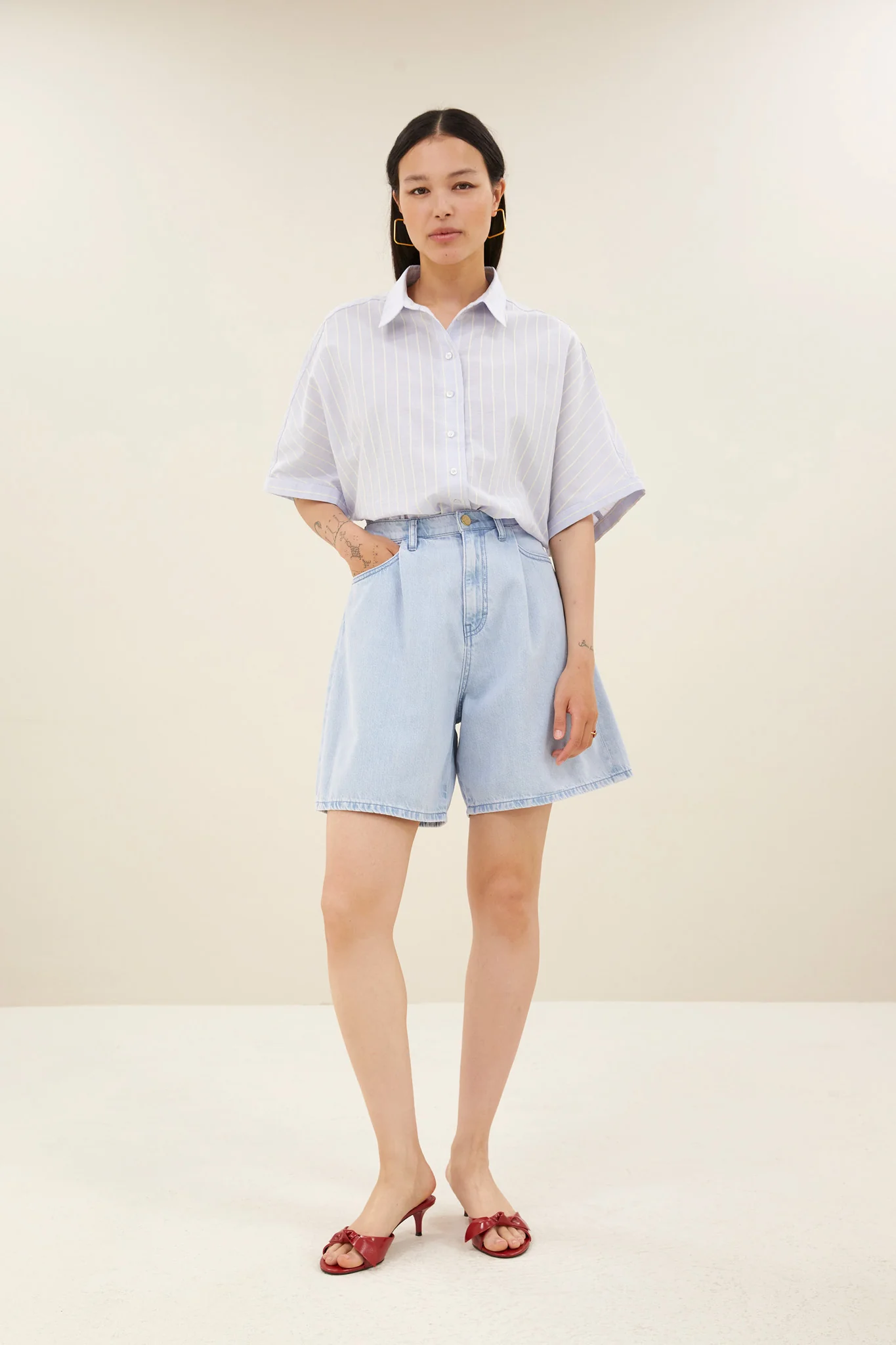 elisa denim shorts | light denim - Image 3