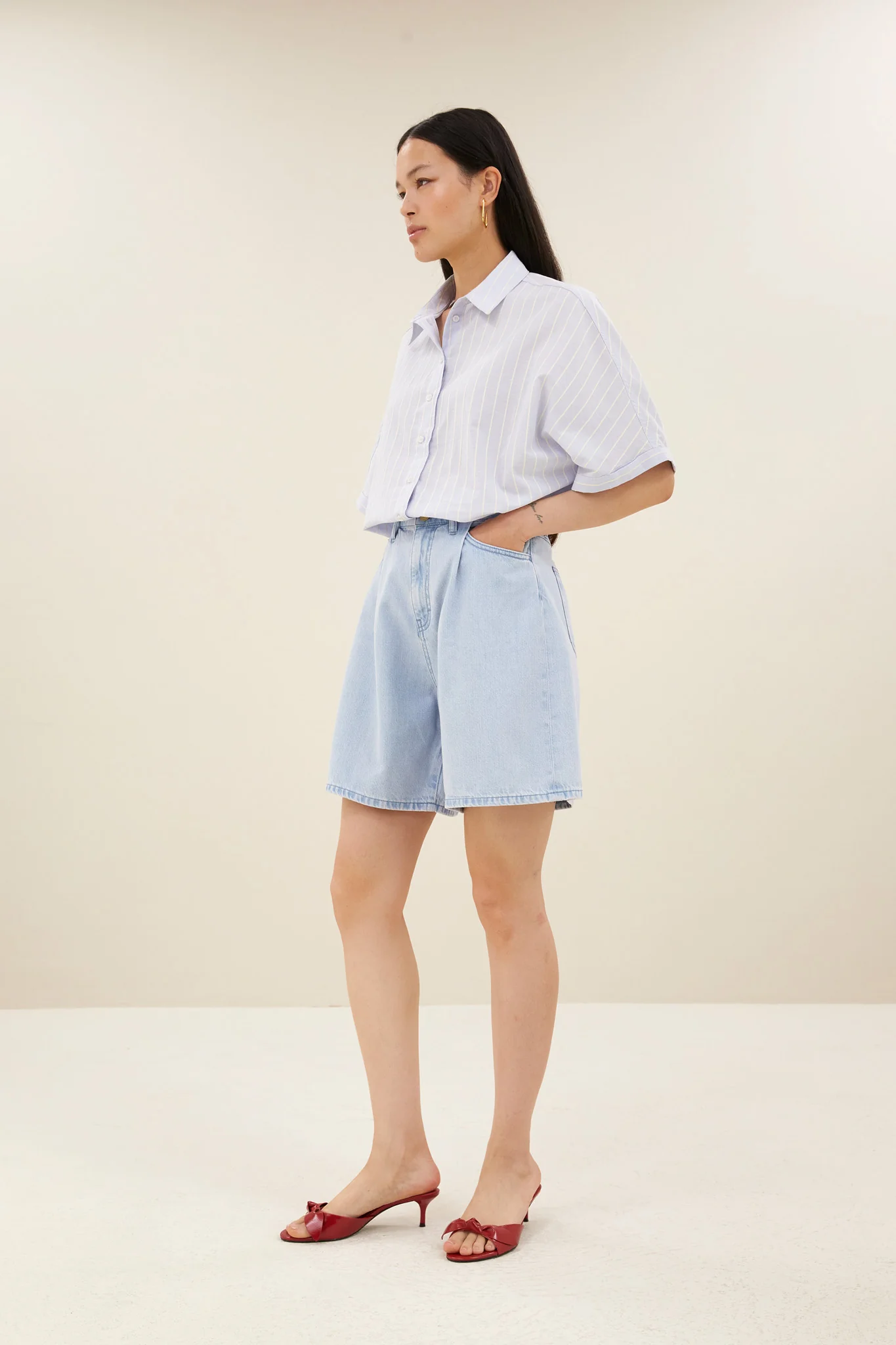 elisa denim shorts | light denim - Image 4