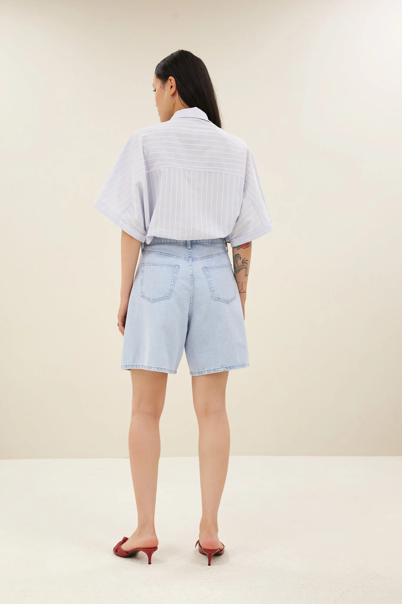 elisa denim shorts | light denim - Image 5