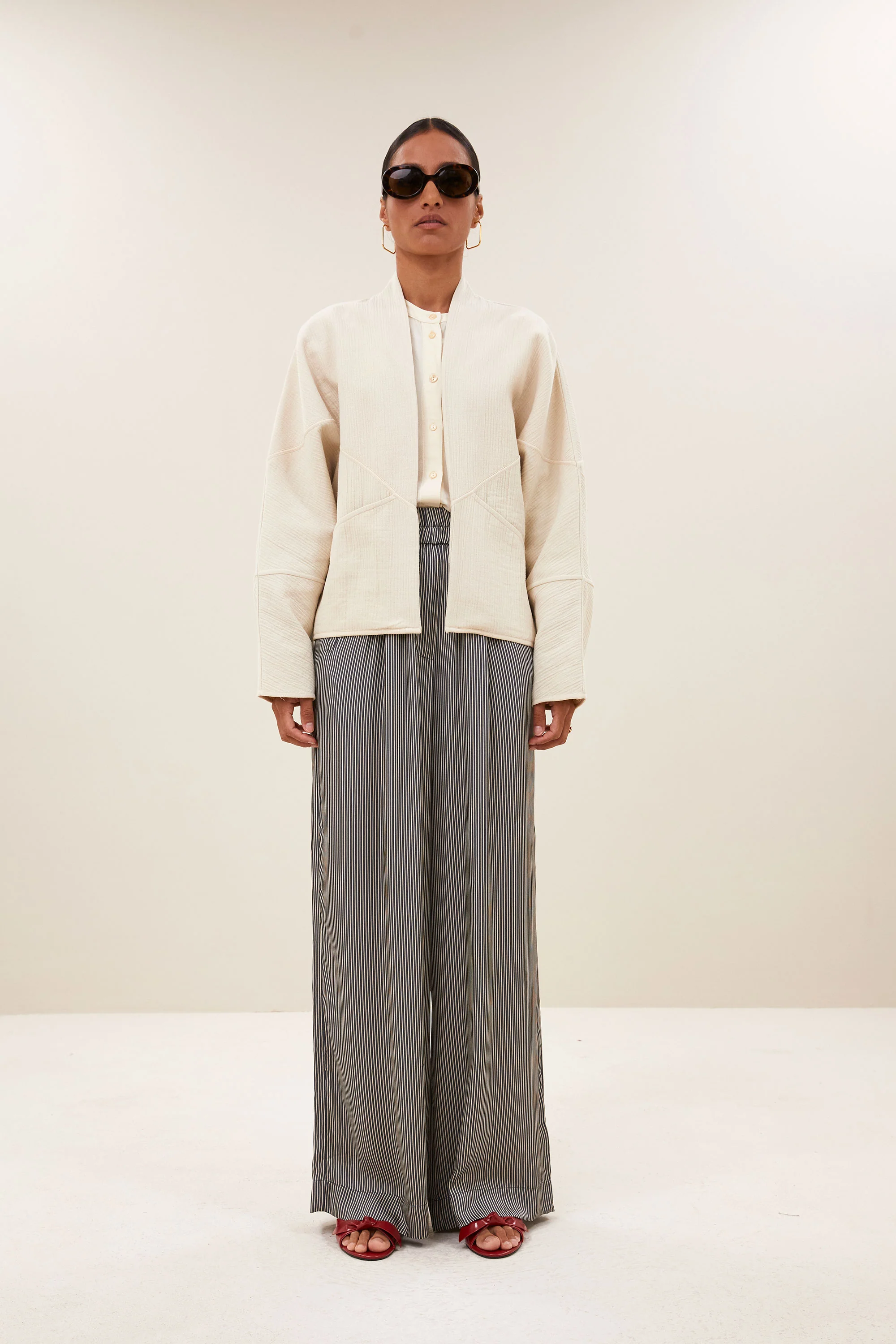 flora cotton jacket | light chalk - Image 2