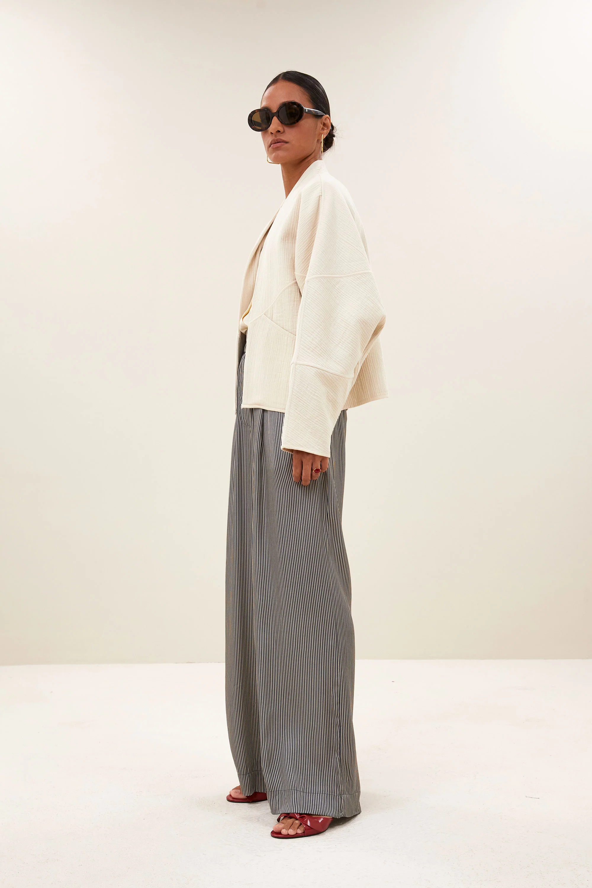 flora cotton jacket | light chalk - Image 4