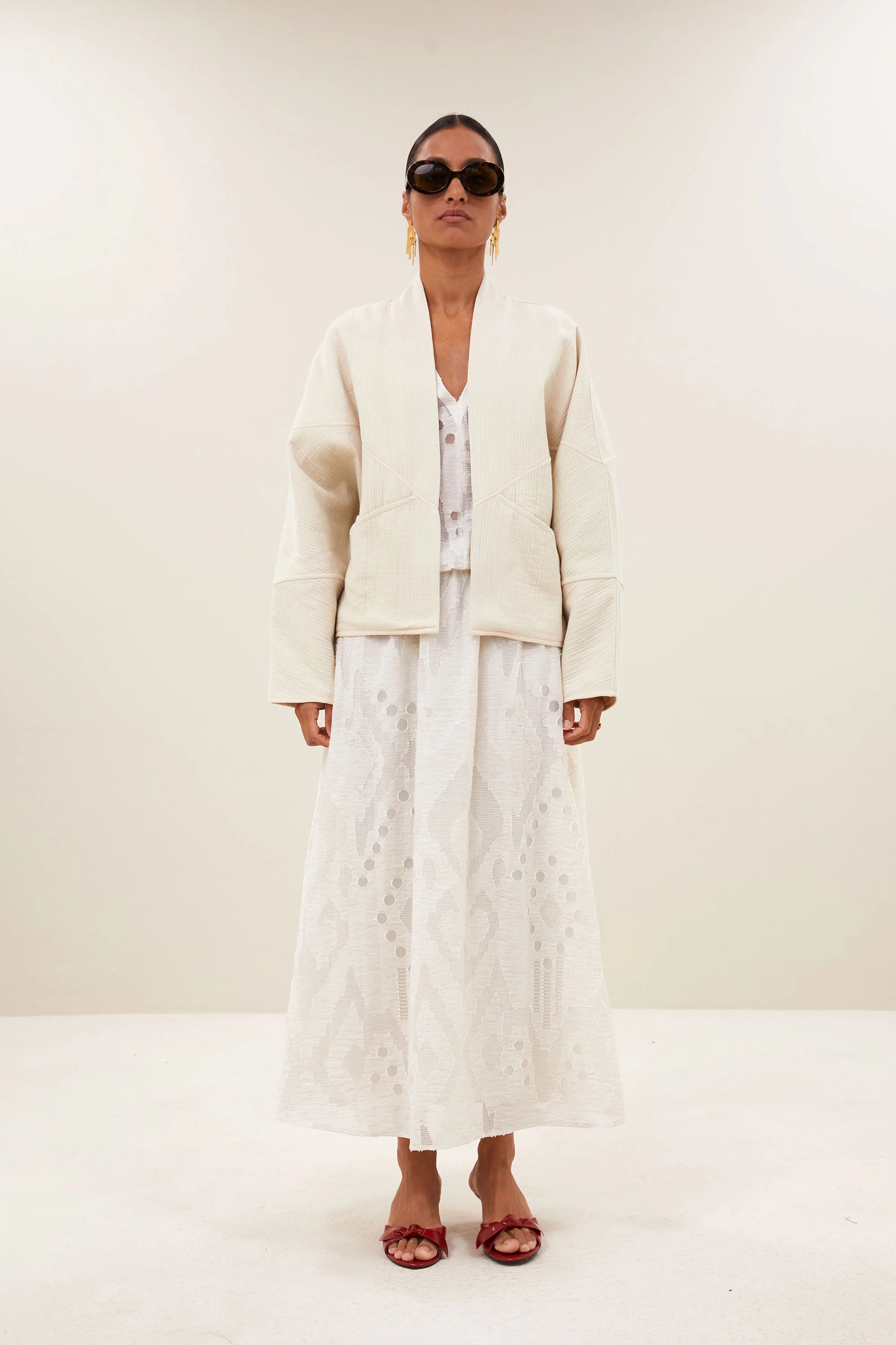 flora cotton jacket | light chalk - Image 7