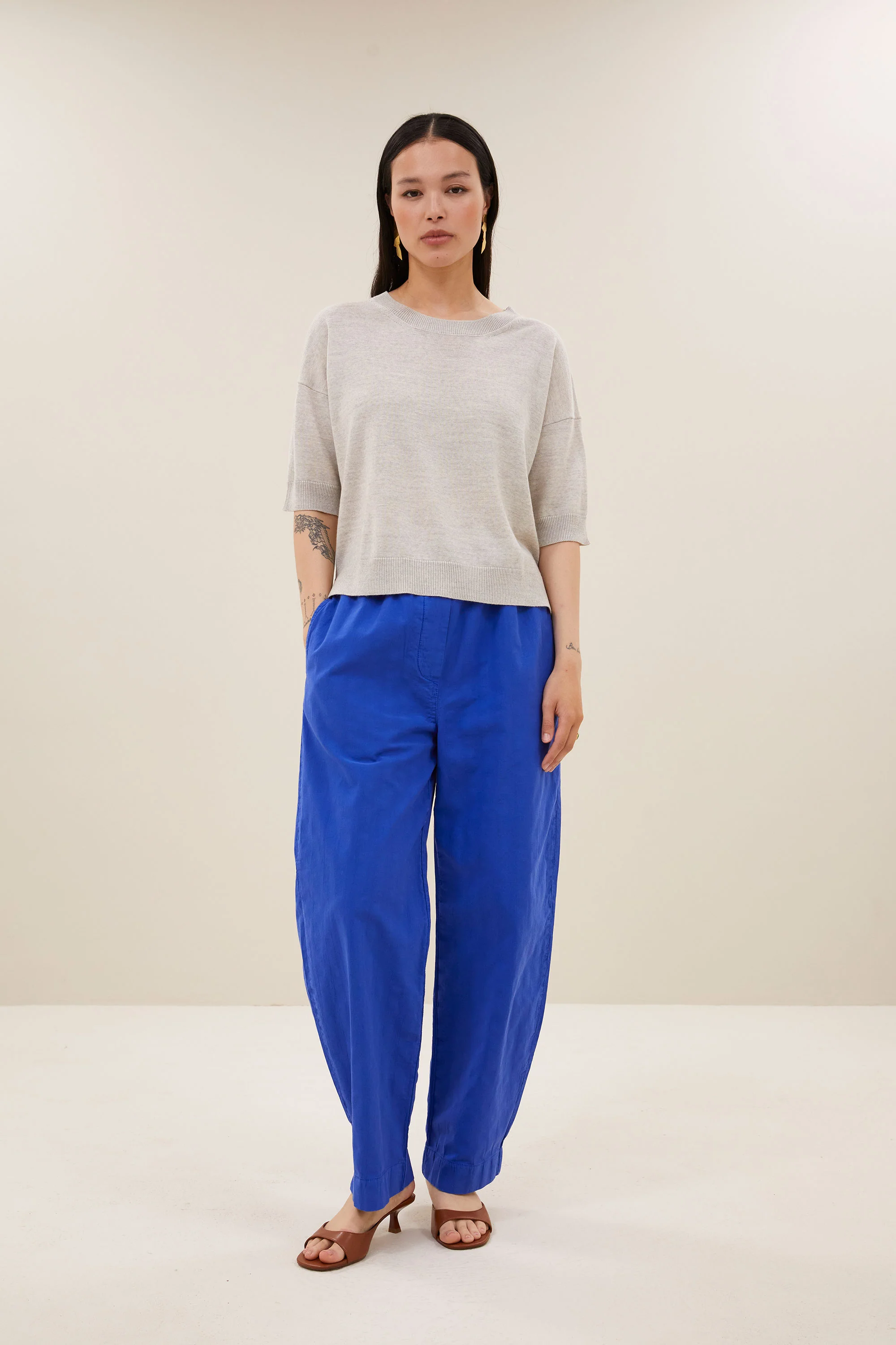 holly ss pullover | light grey melee - Image 2