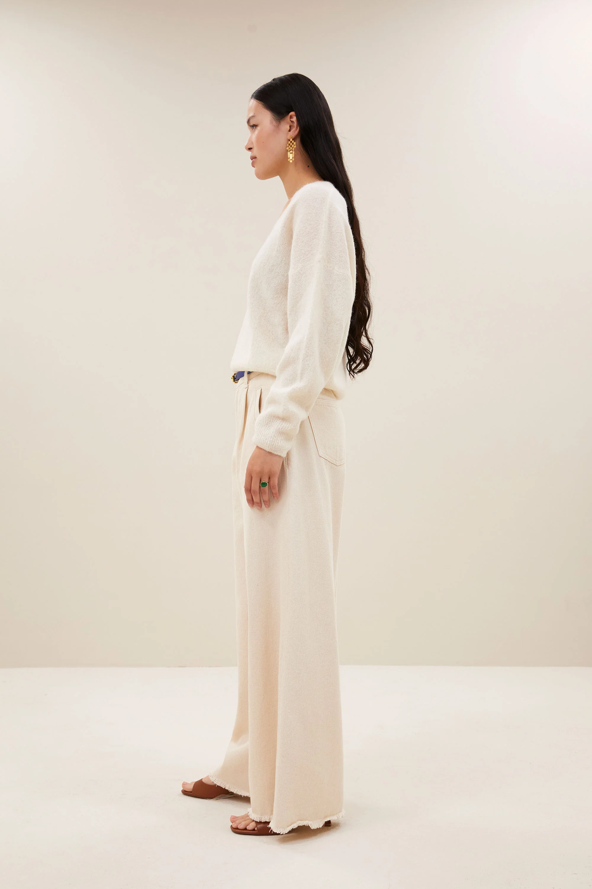 isja fine pullover | off white - Image 3