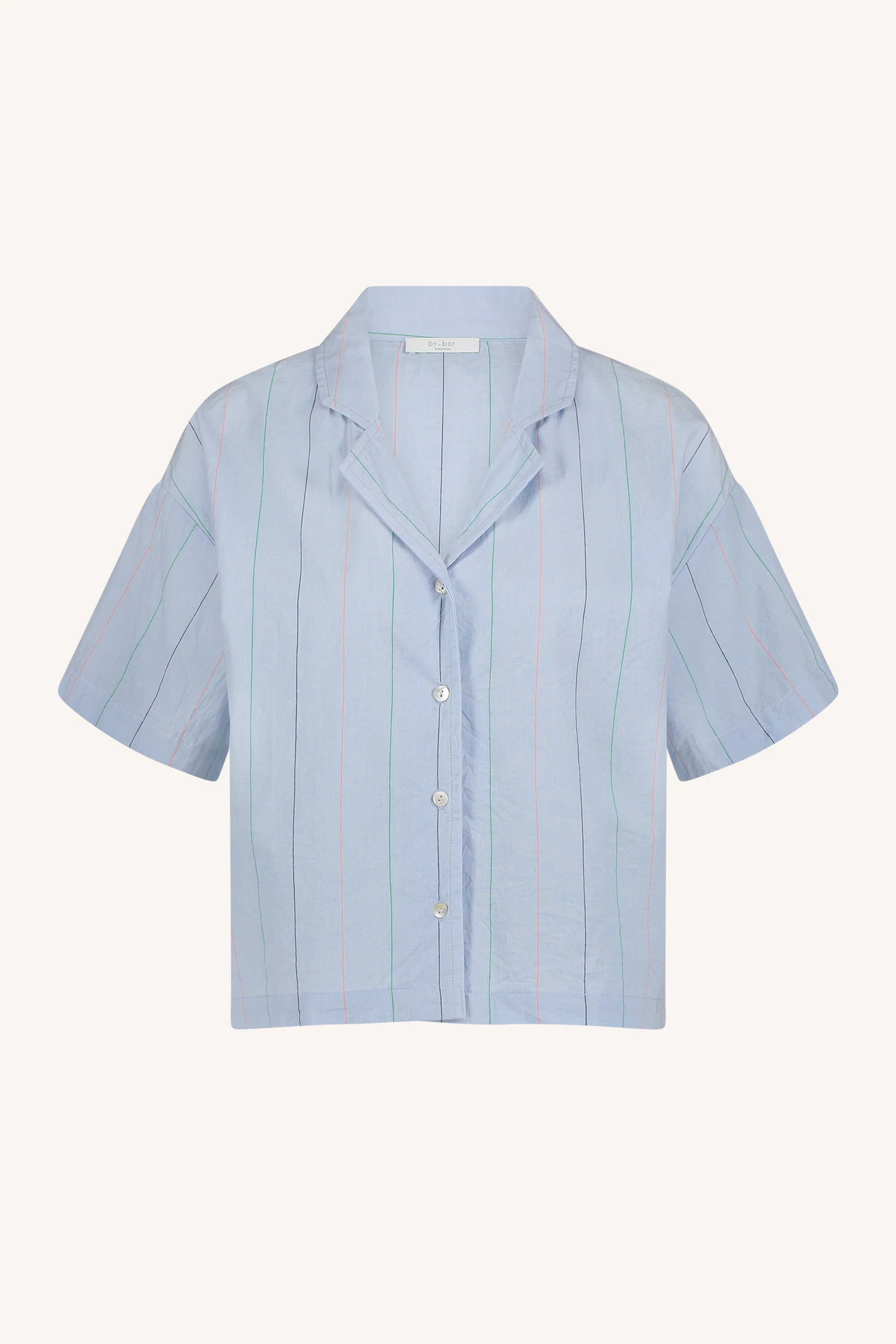 jake stripe chambray blouse | light blue stripe - Image 8
