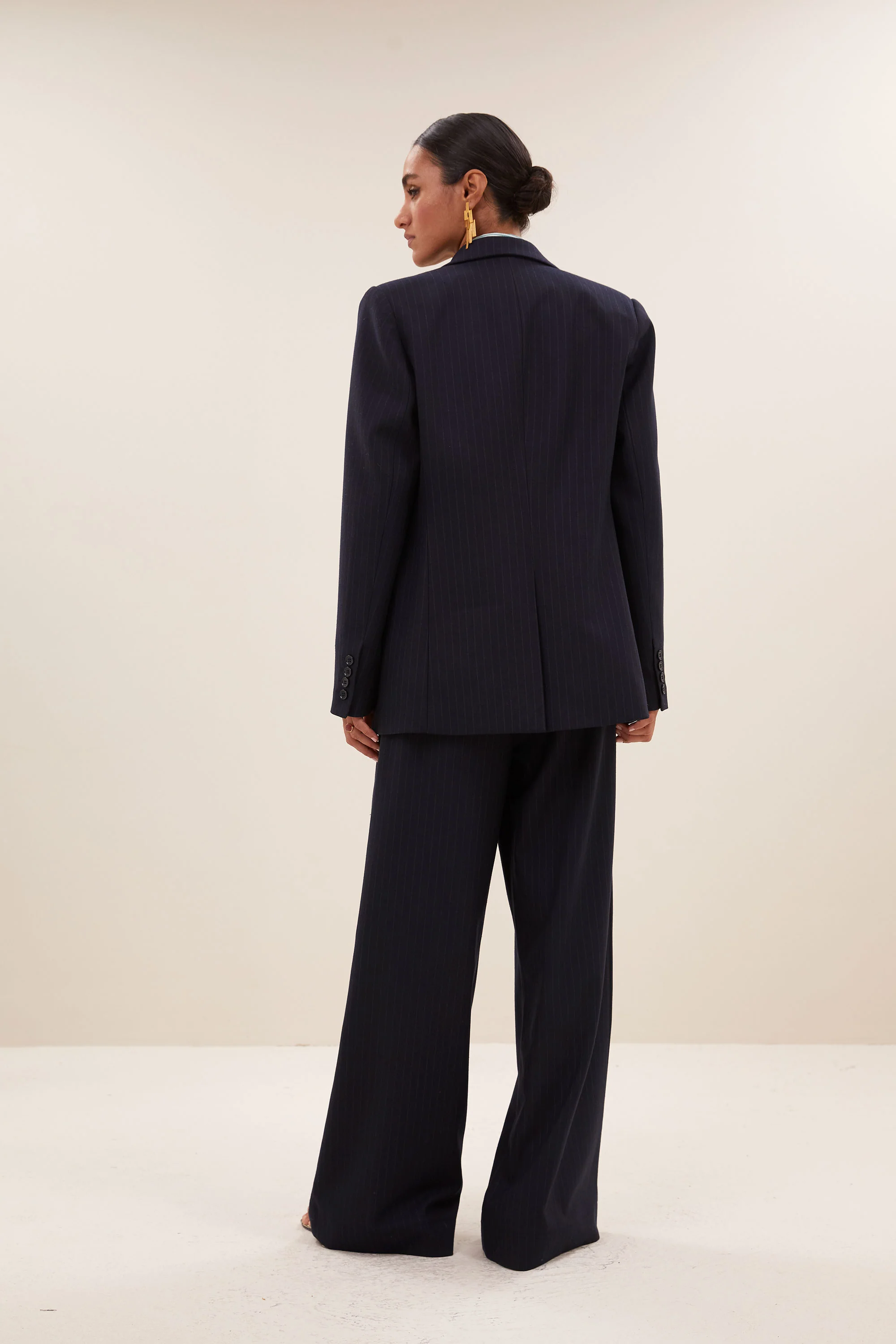 jill pinstripe blazer | midnight - Image 4