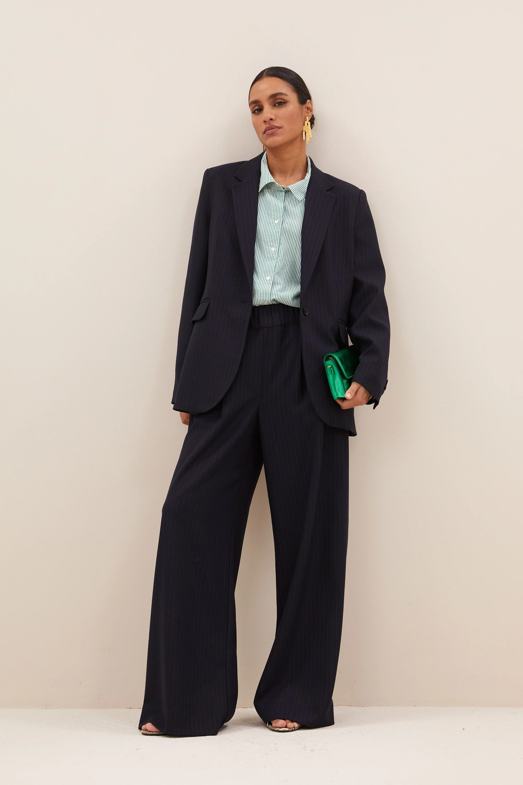 jill pinstripe blazer | midnight - Image 5