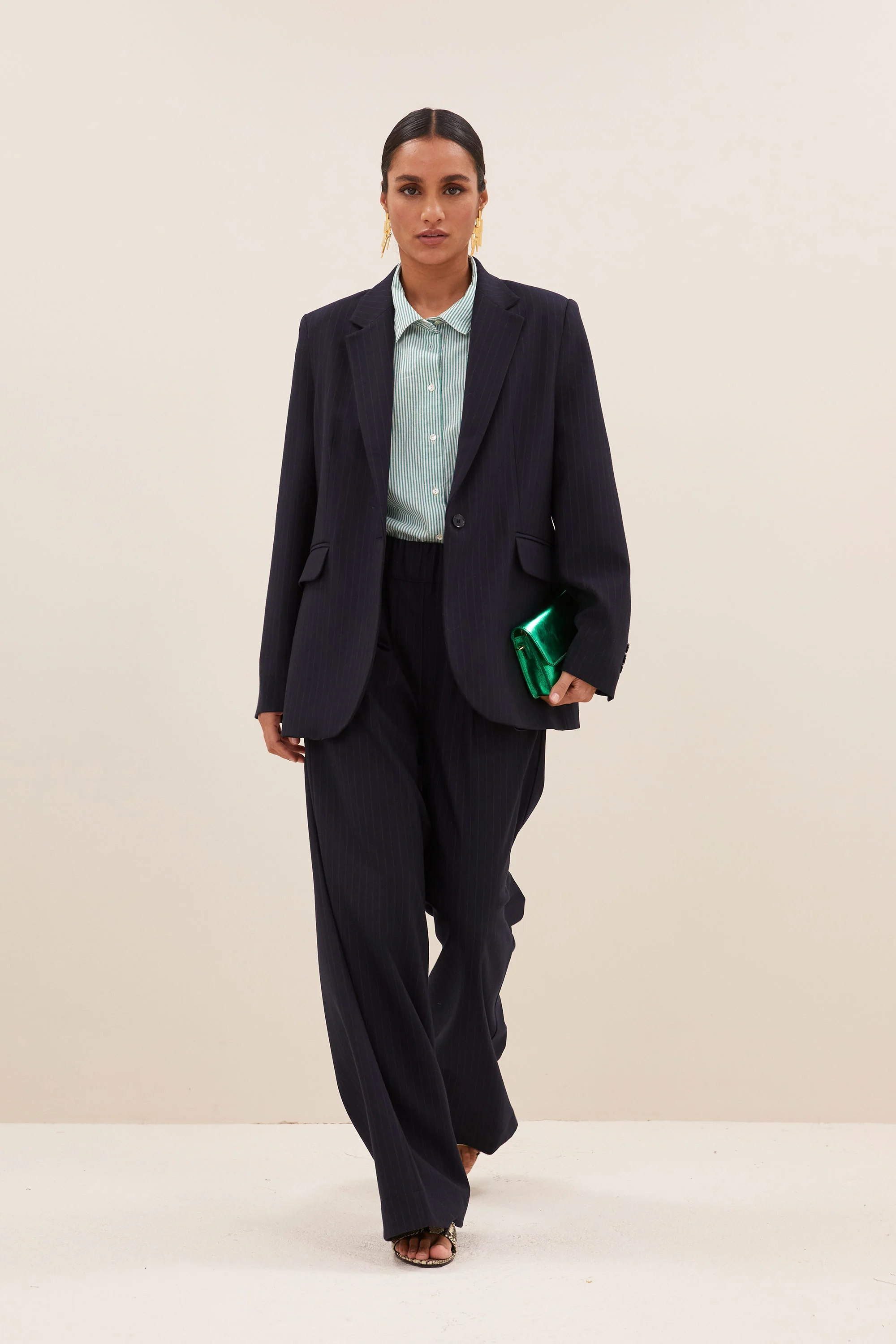 jill pinstripe blazer | midnight - Image 6