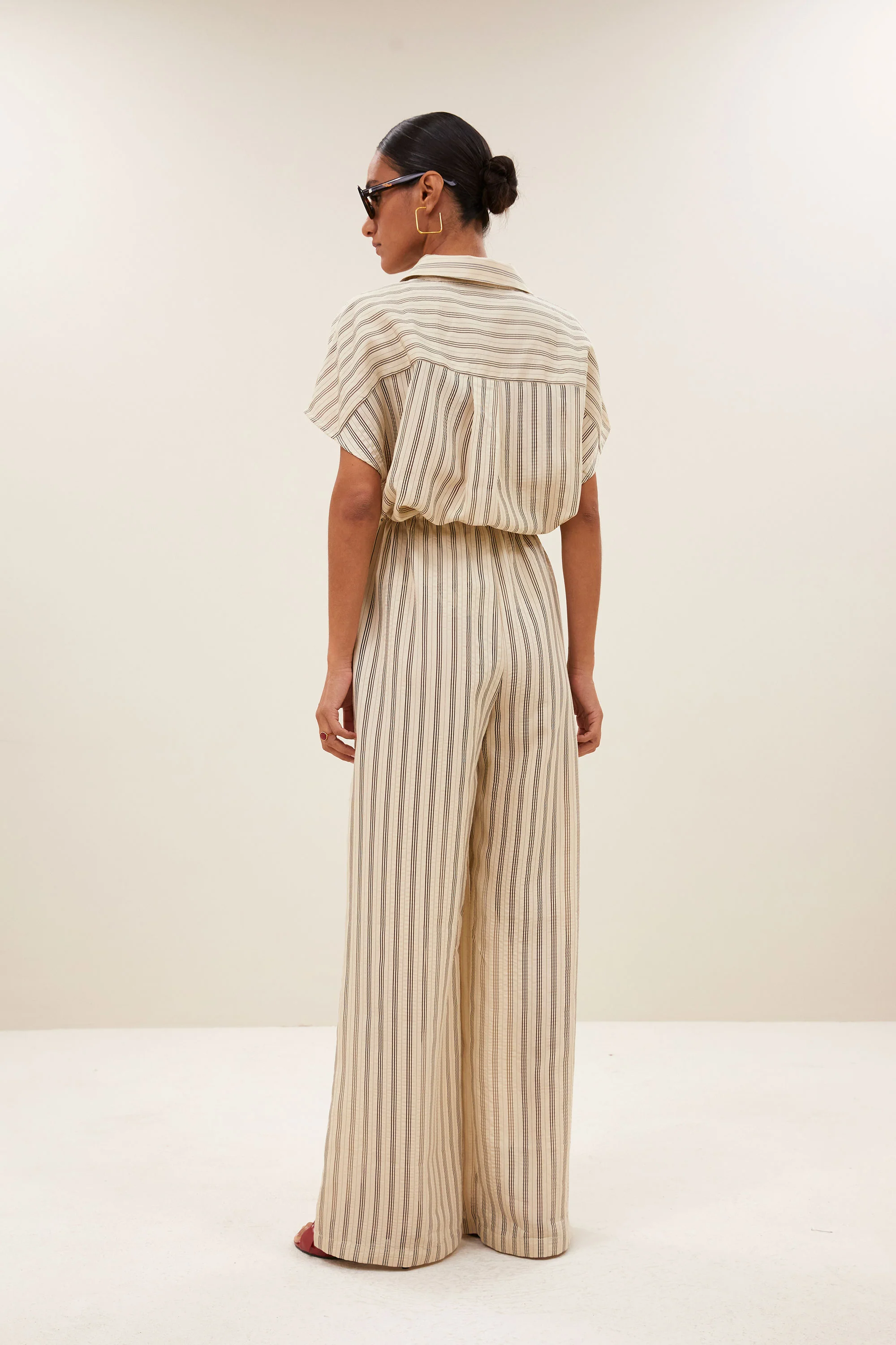 joan seer stripe pants | jet black stripe - Image 3