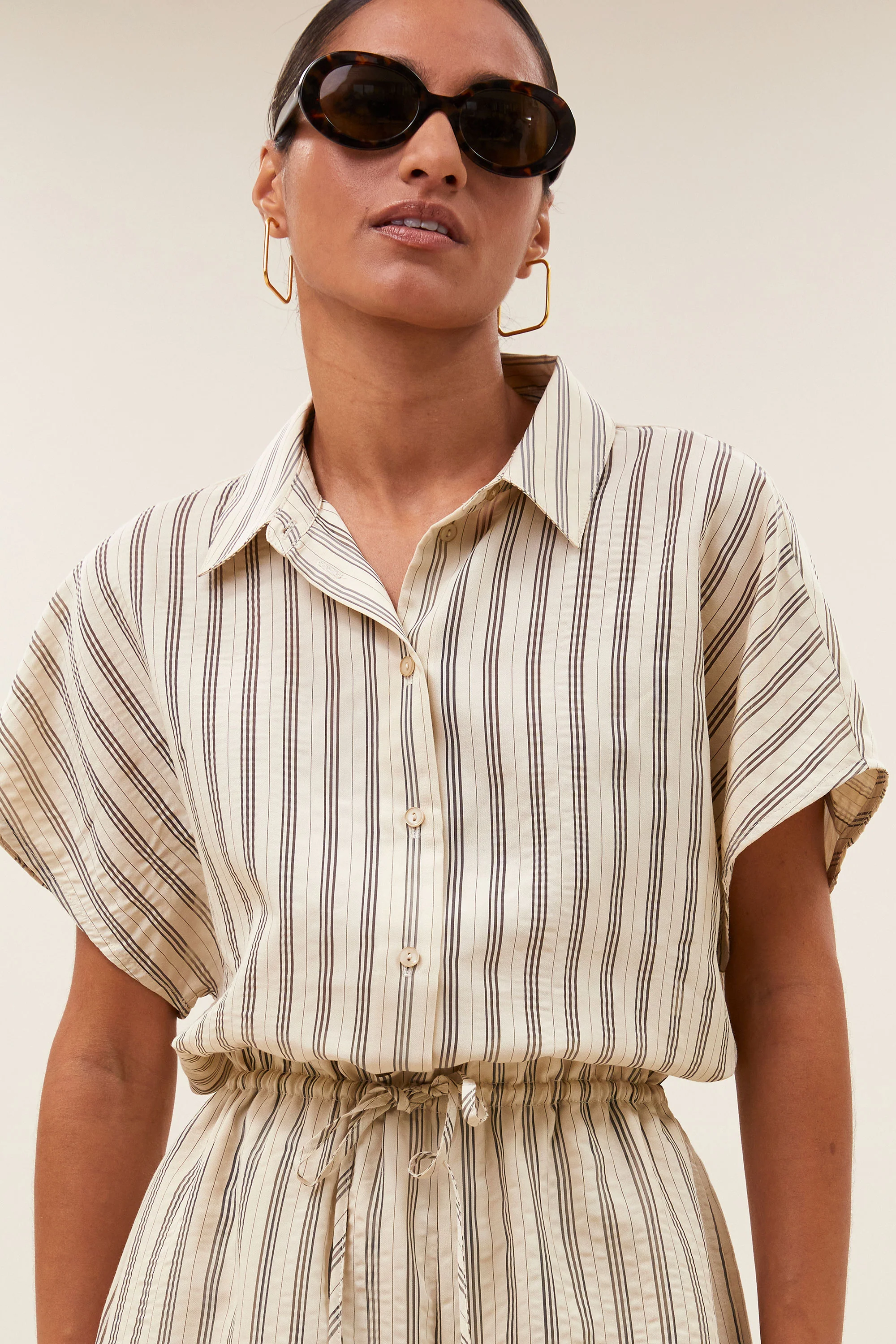 joan seer stripe pants | jet black stripe - Image 4