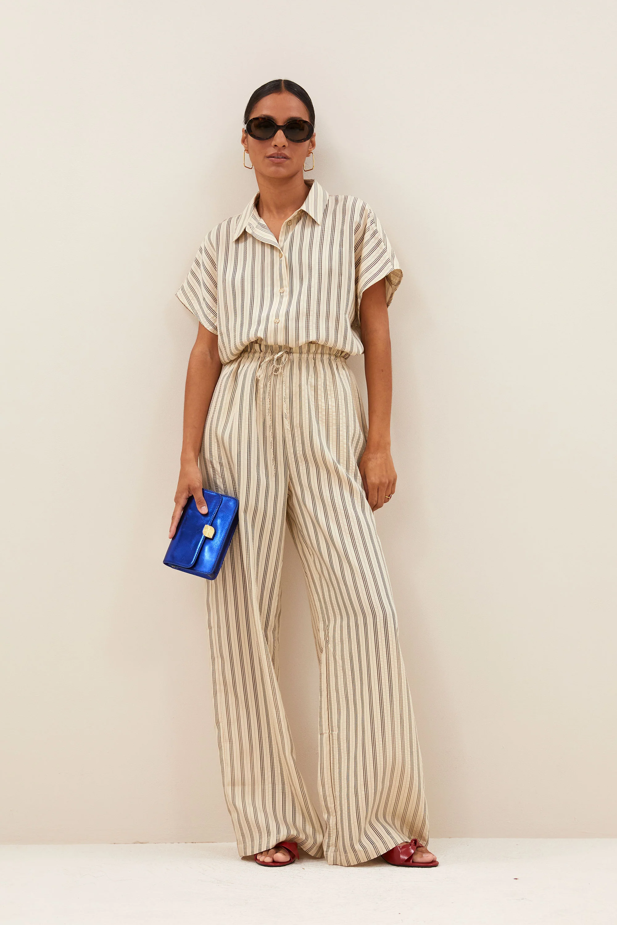 joan seer stripe pants | jet black stripe - Image 5