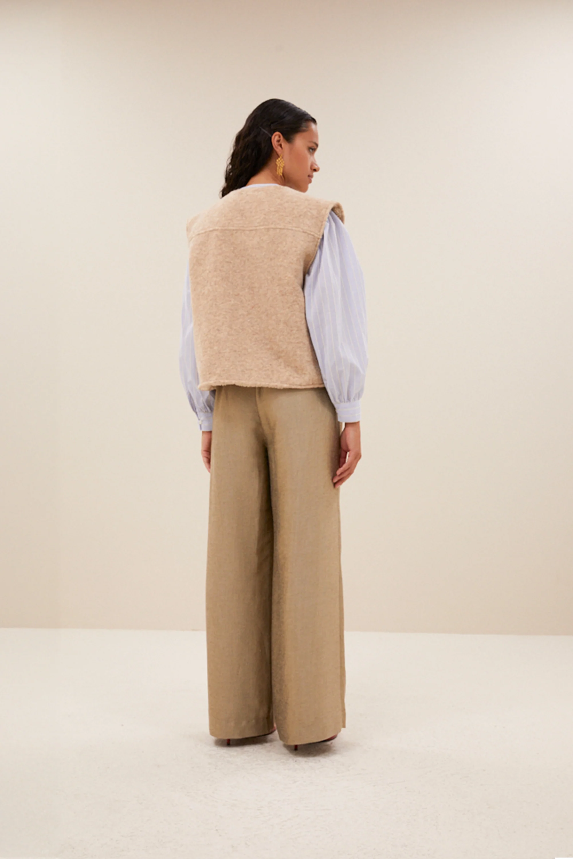 joelle wool jacket | sand melange - Image 4