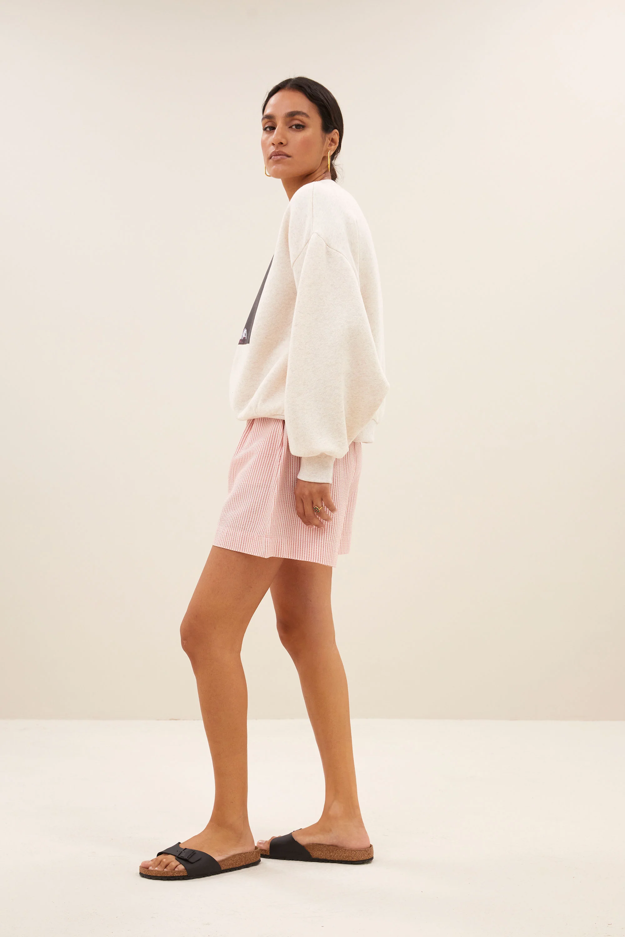 judy stripe short | pink seer stripe - Image 3