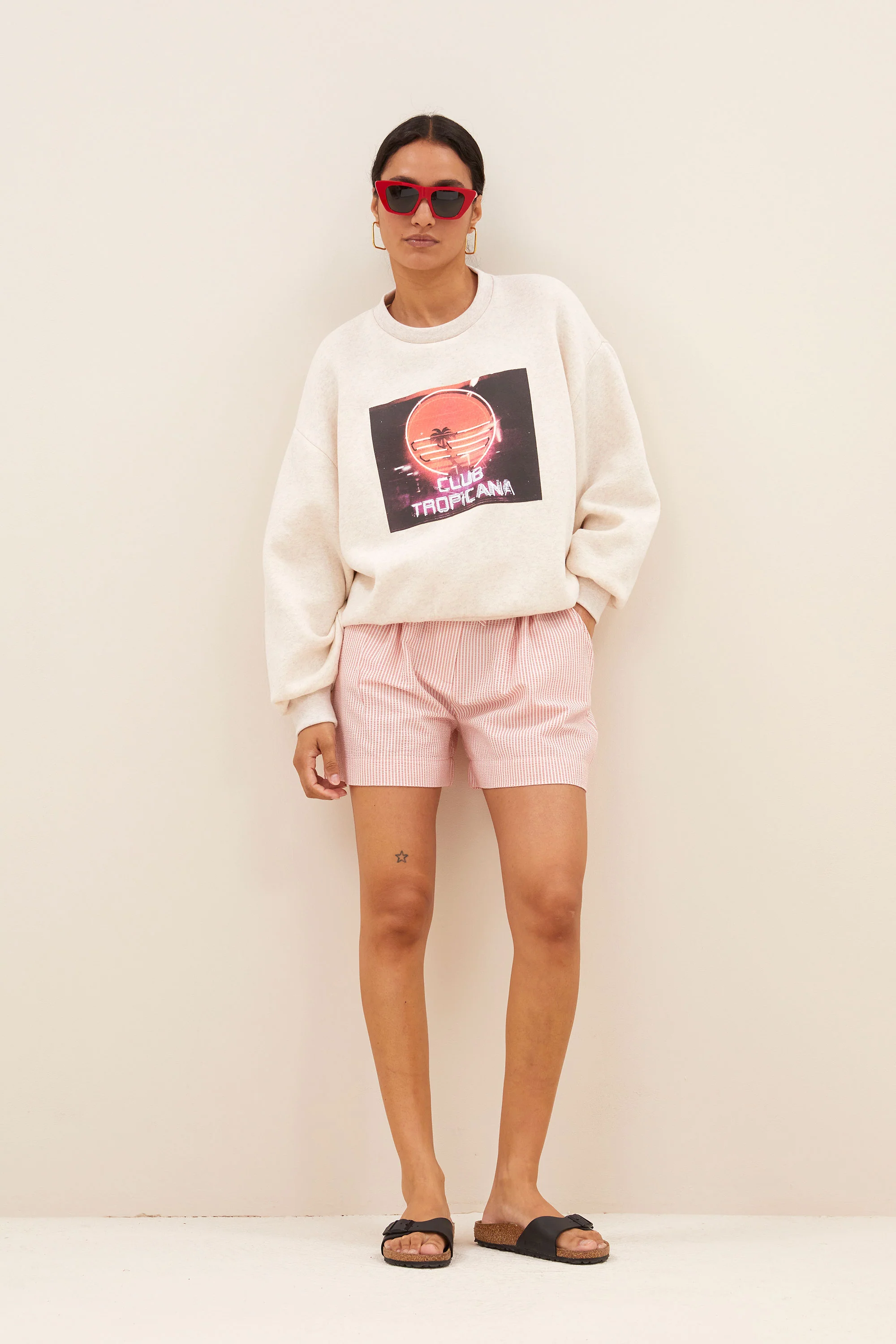 judy stripe short | pink seer stripe - Image 5