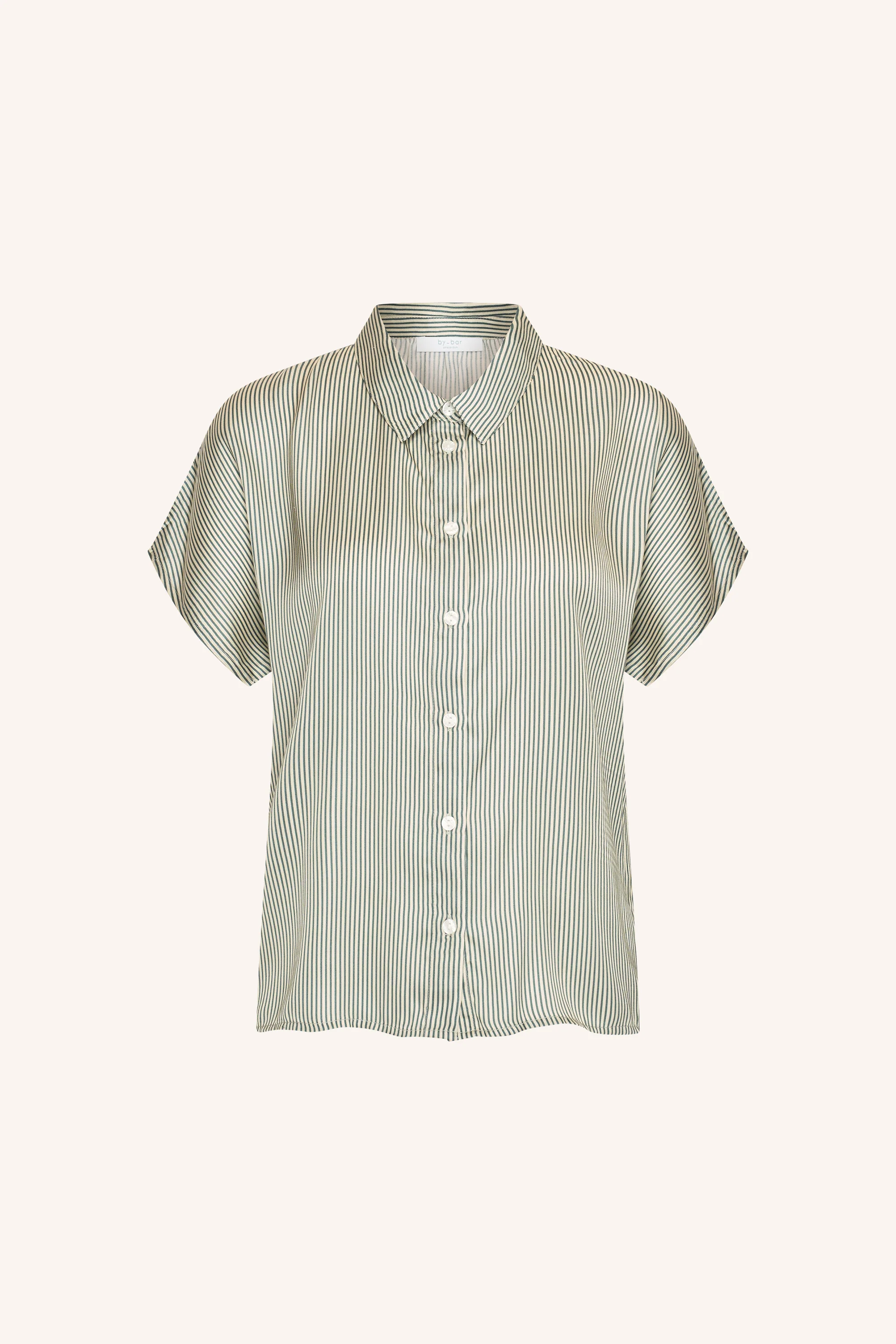 karly viscose stripe blouse | green stripe - Image 6
