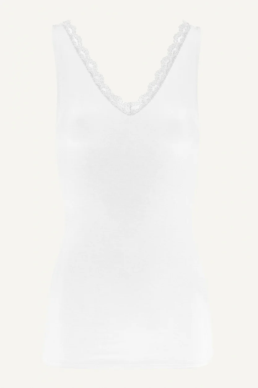 lace singlet | off white - Image 4