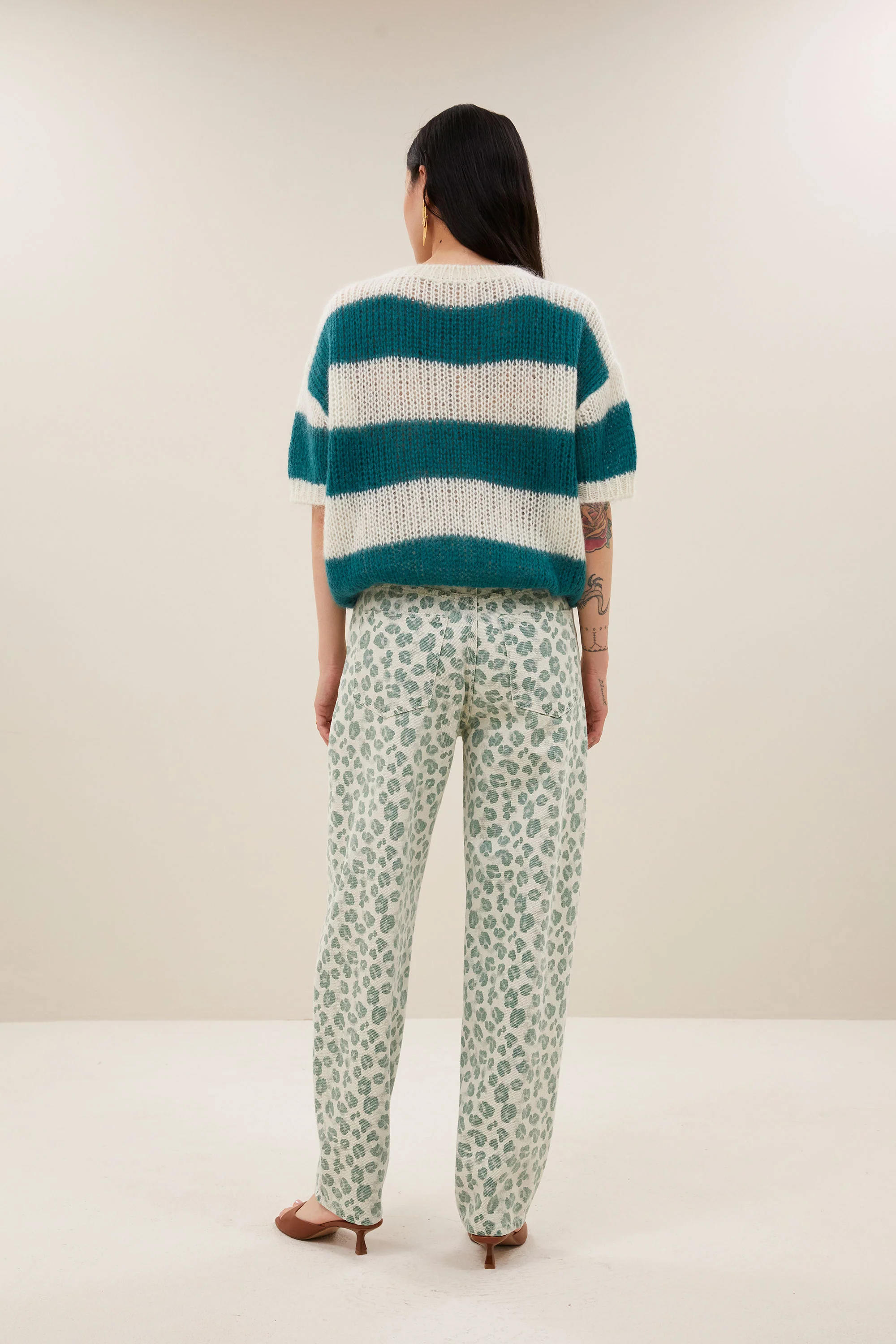 lew green cheetah pants | green cheetah - Image 4
