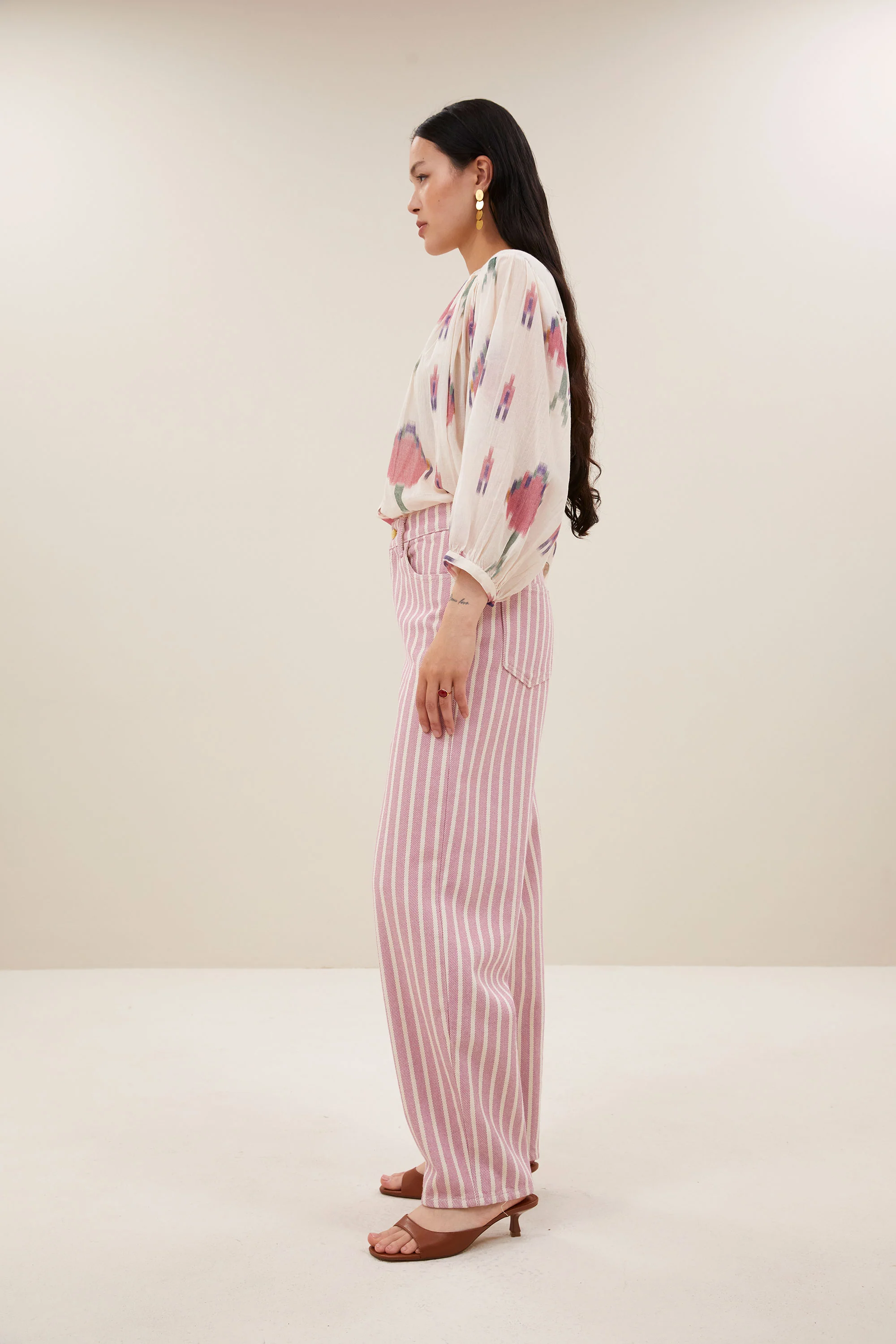 lew pink rocky pants | pink stripe - Image 3