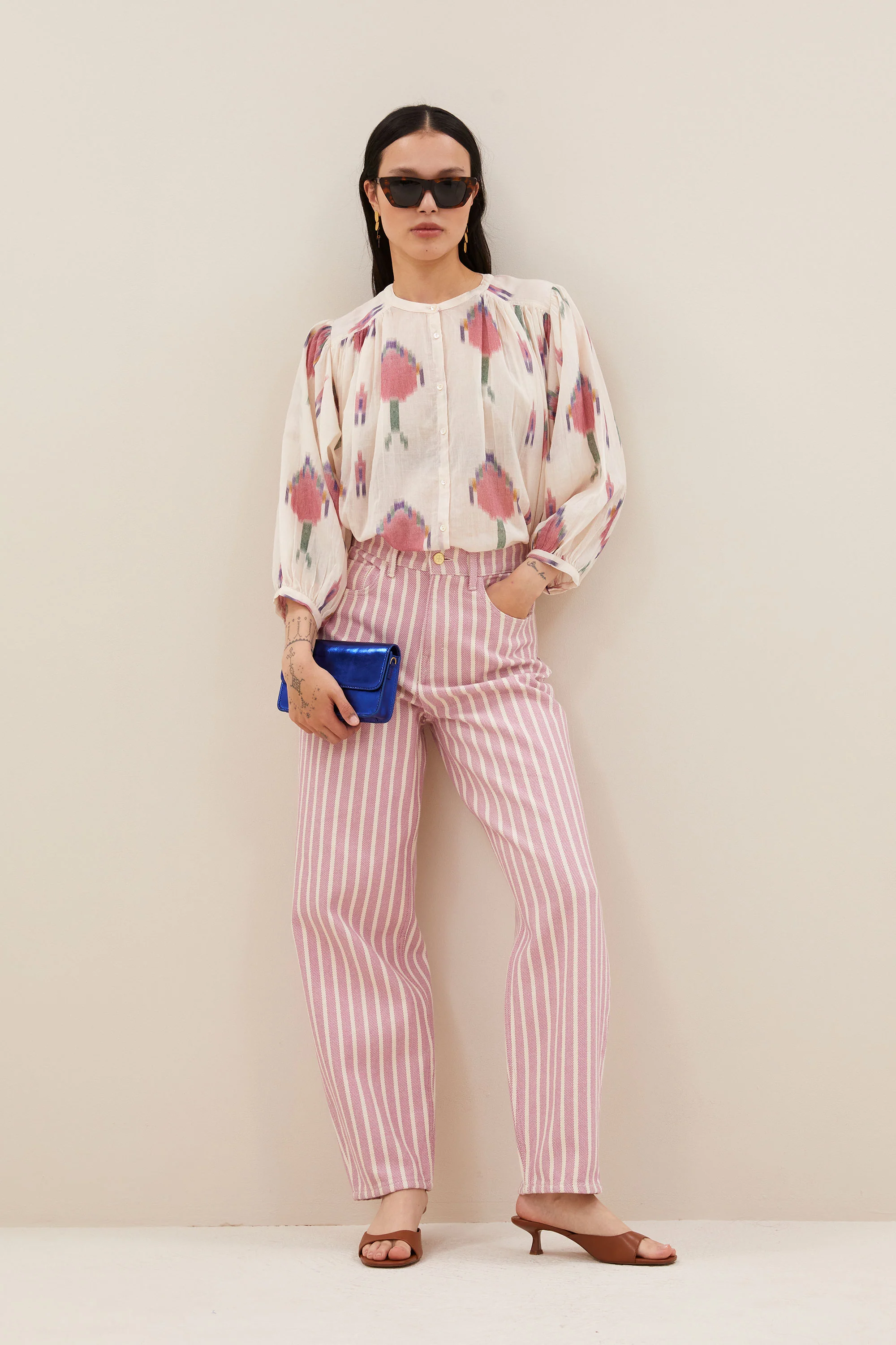 lew pink rocky pants | pink stripe - Image 5