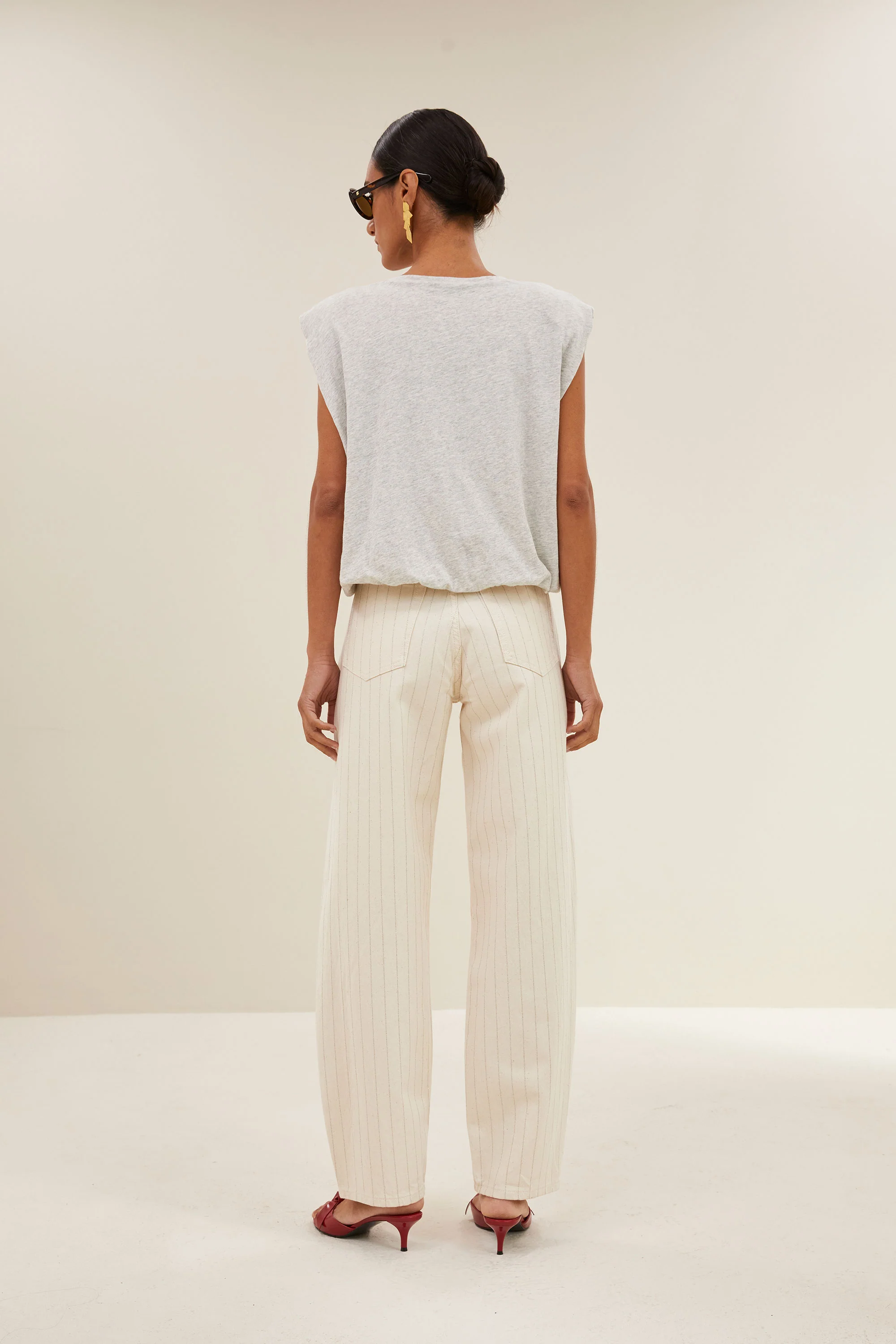 lew silver stripe pants | silver stripe - Image 4