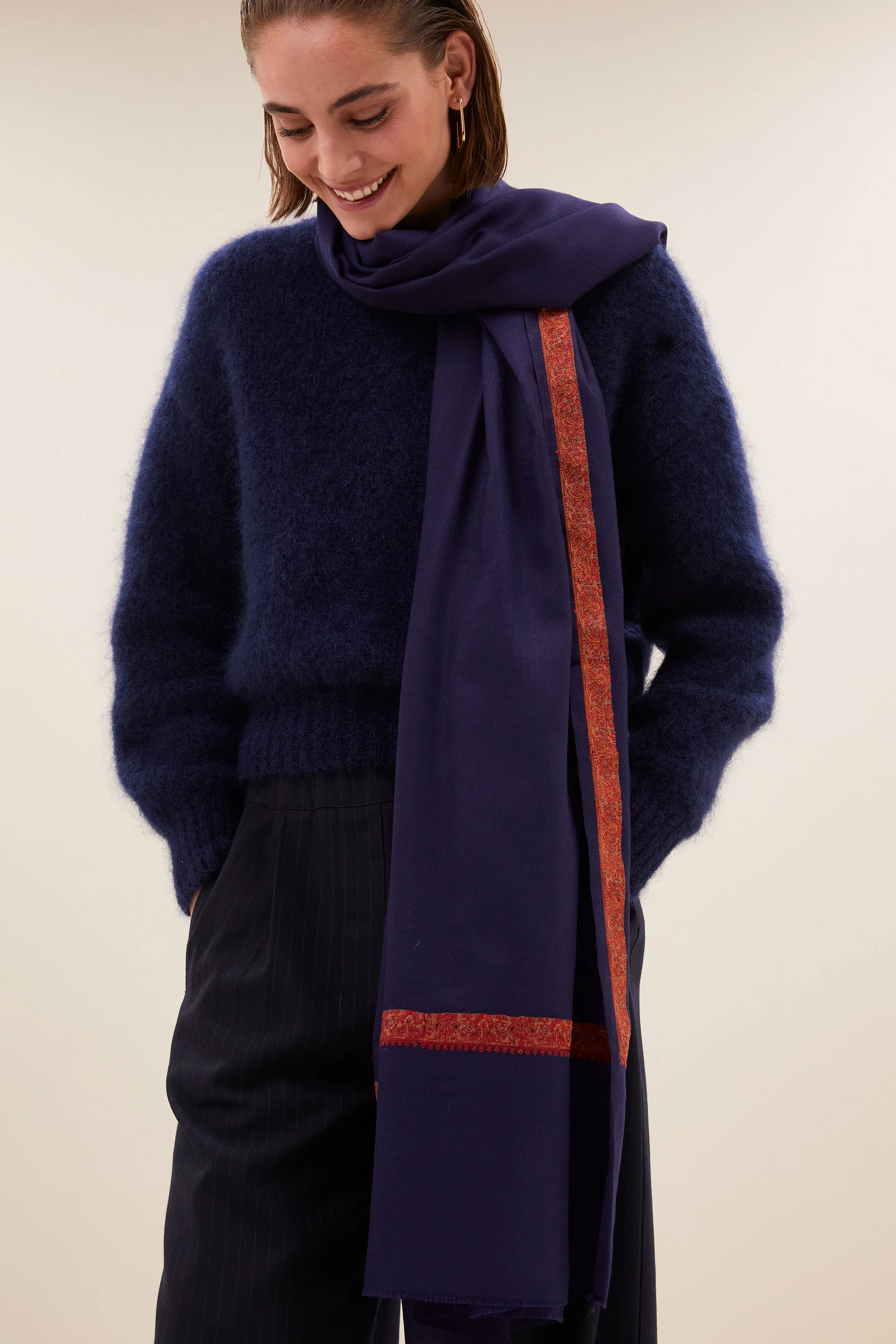 liora scarf | deep blue