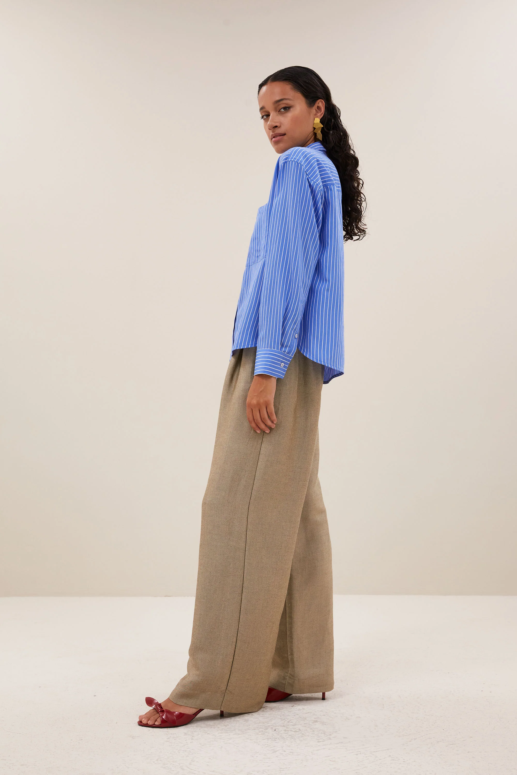 lise stripe blouse | azul blue stripe - Image 4