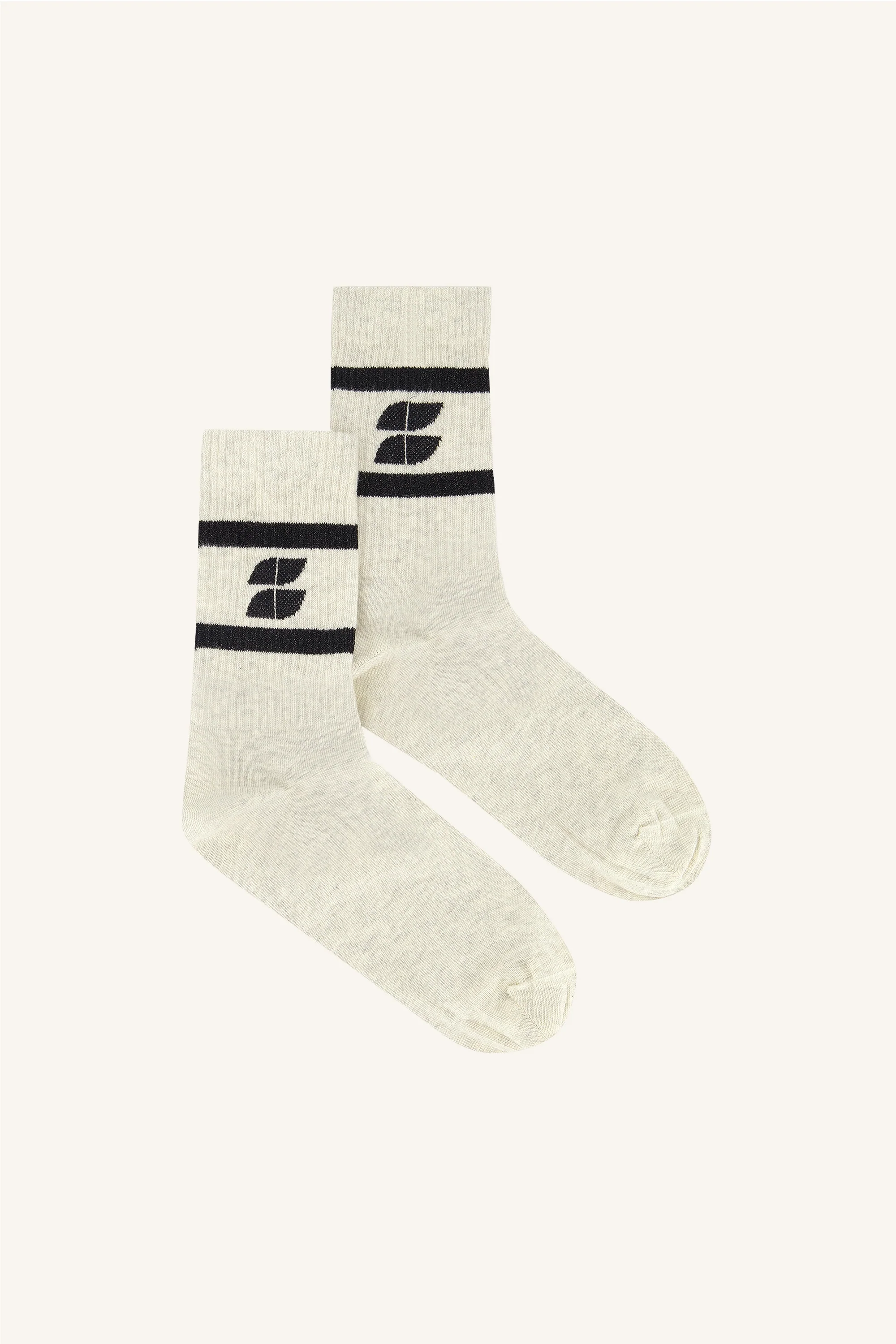 logo sparkle grey socks | black